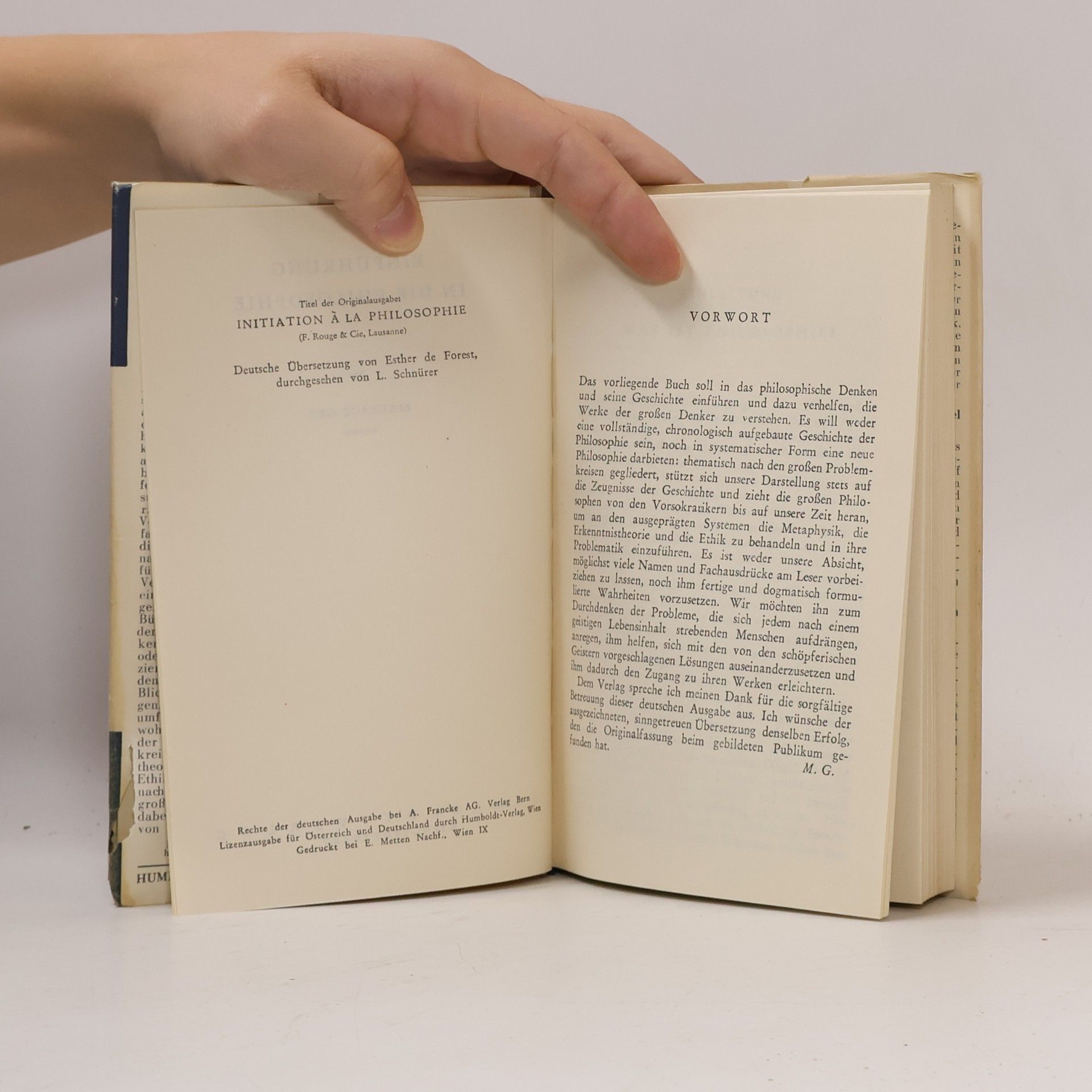 Maurice Gex Einführung in die Philosophie