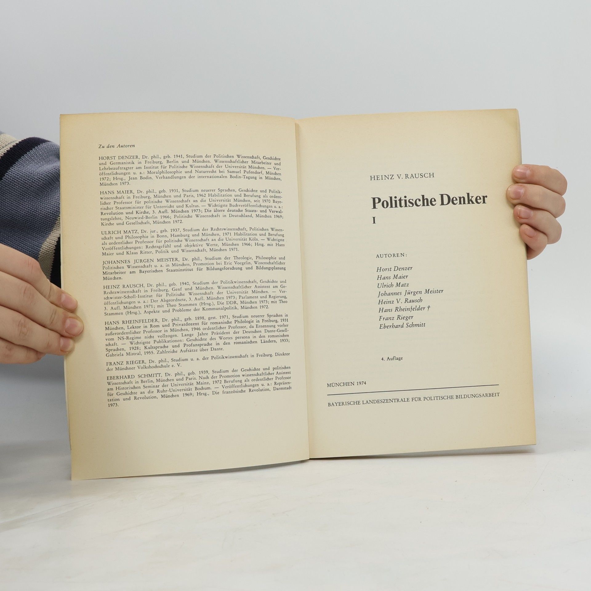 Various authors Politische Denker I.