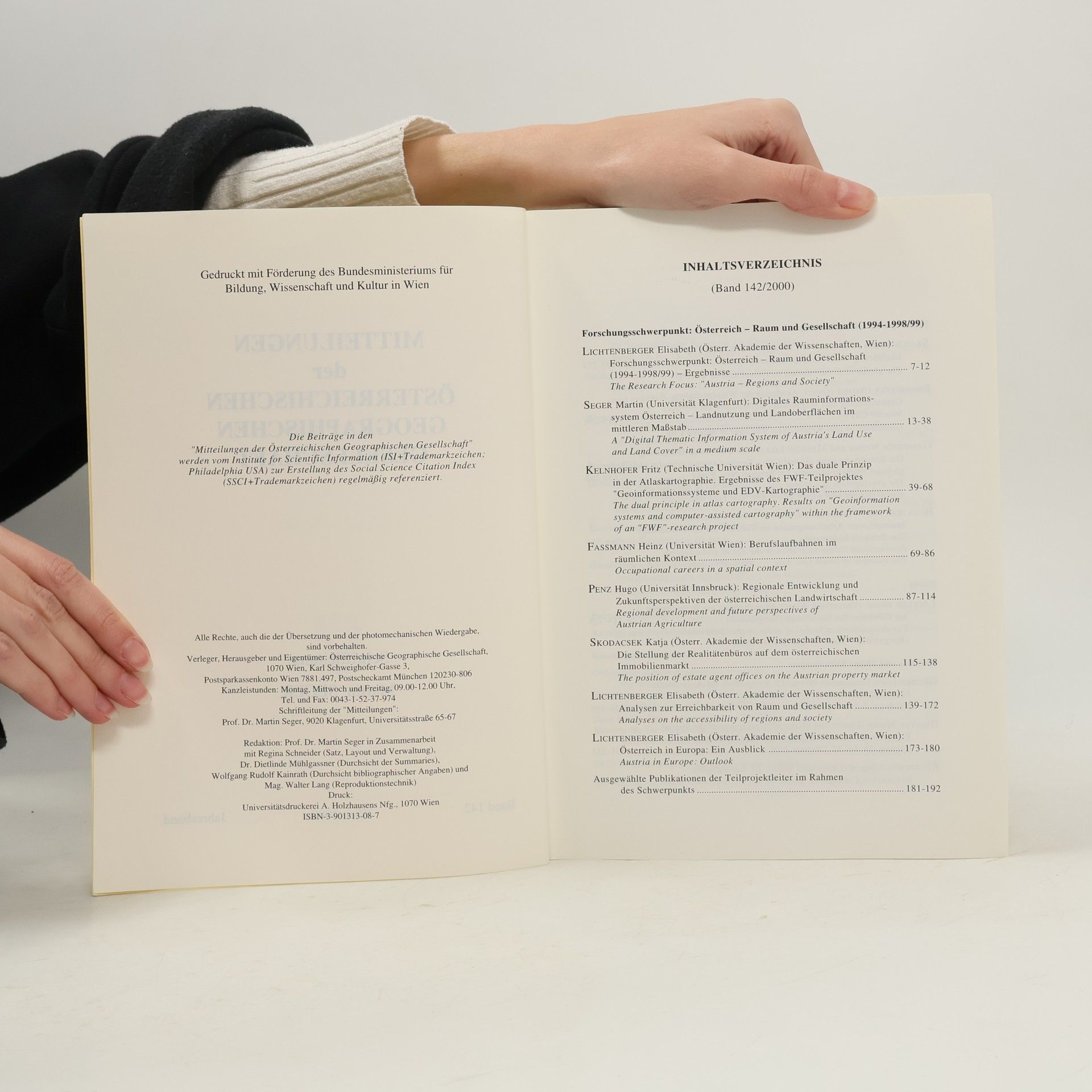 kolektiv Mitteilungen der Österreichischen Geographischen Gesellschaft (Band 142/2000)
