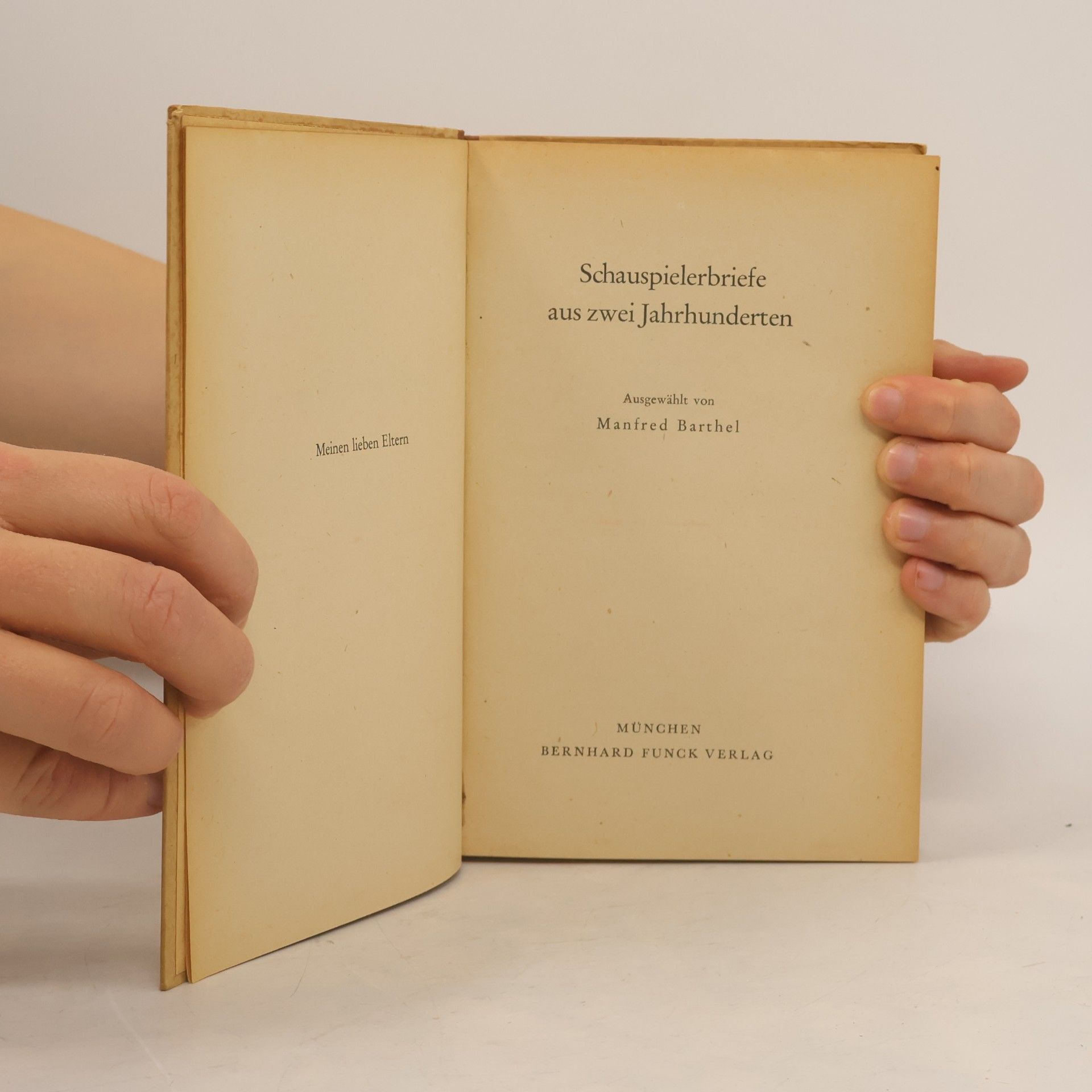 Manfred Barthel Schauspielerbriefe