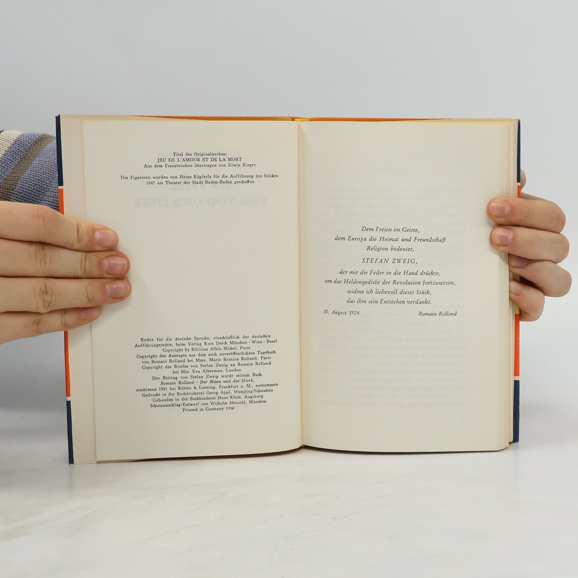 Romain Rolland Ein Spiel von Tod und Liebe