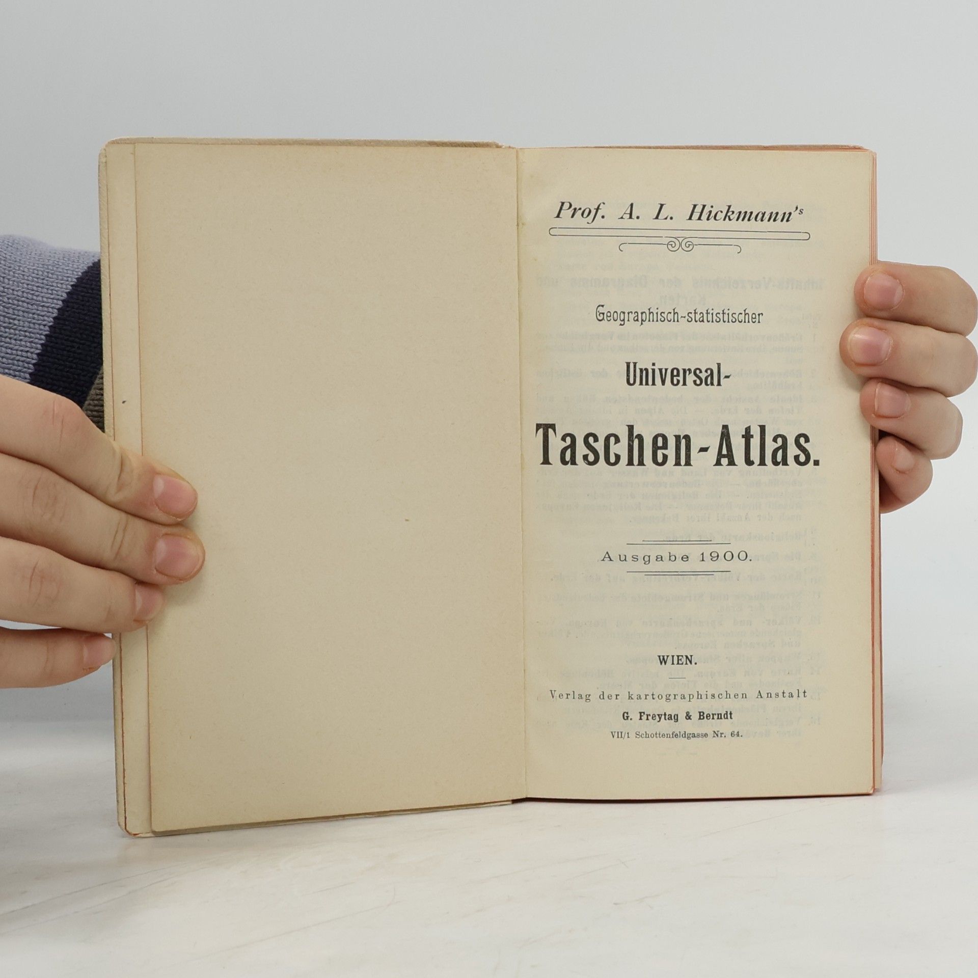 Alois Ludvik Hickmann Geographisch-statistischer Universal-Taschen-AtlasAlois Ludvik Hickmann