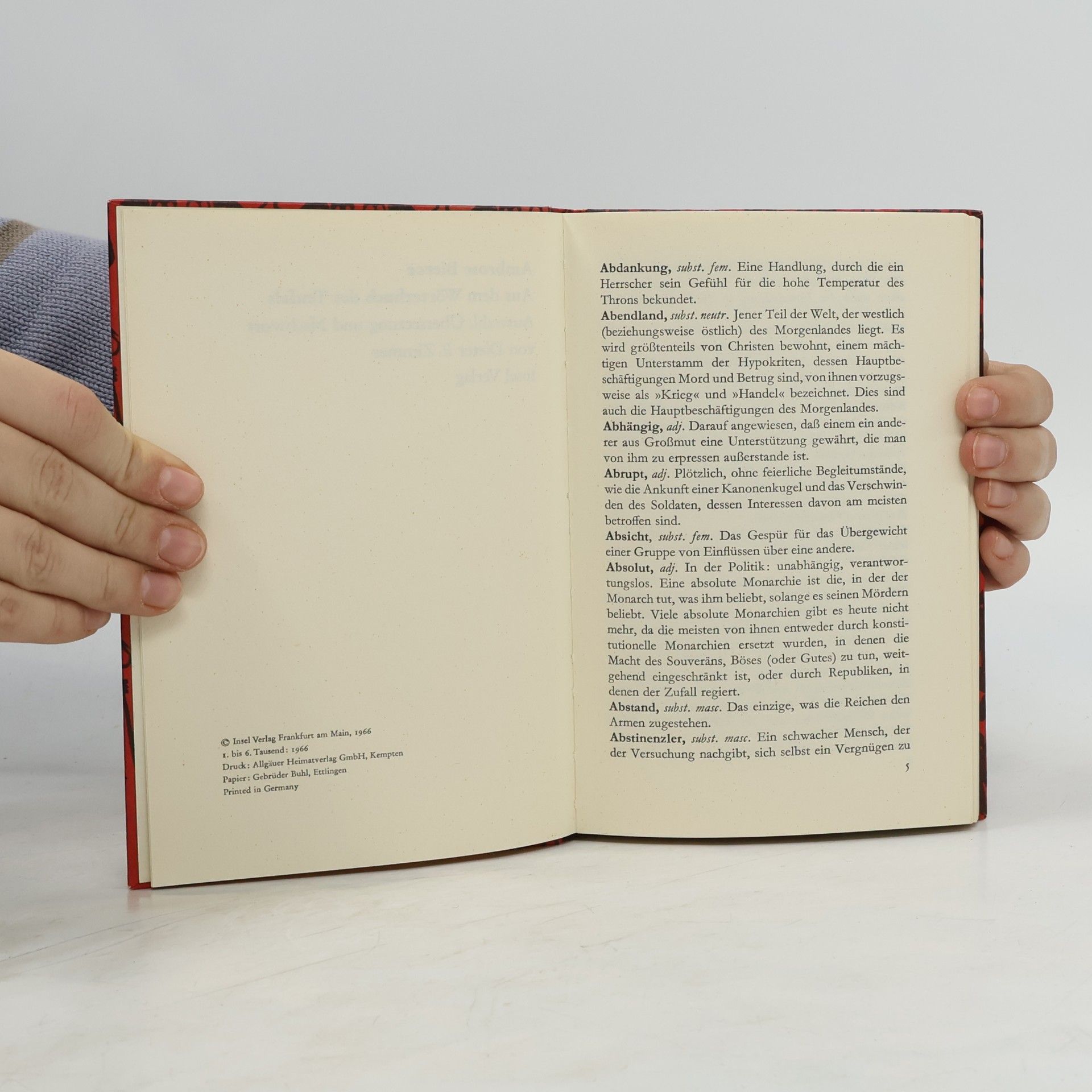 Ambrose Bierce Aus dem Wörterbuch des Teufels