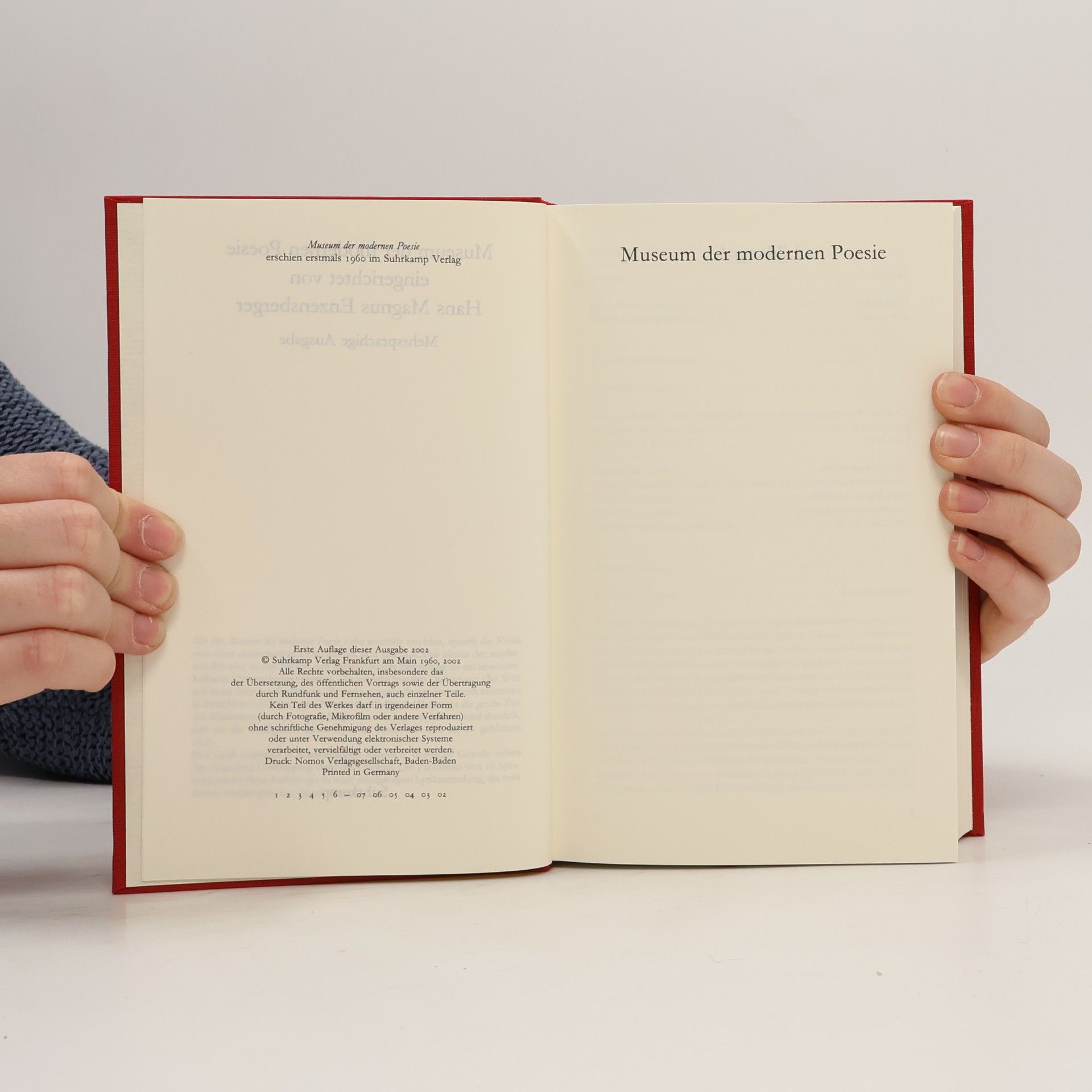 Hans Magnus Enzensberger Museum der modernen Poesie