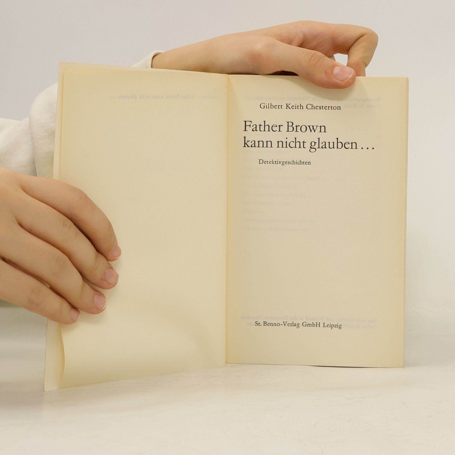 G. K. Chesterton Father Brown kann nicht glauben...