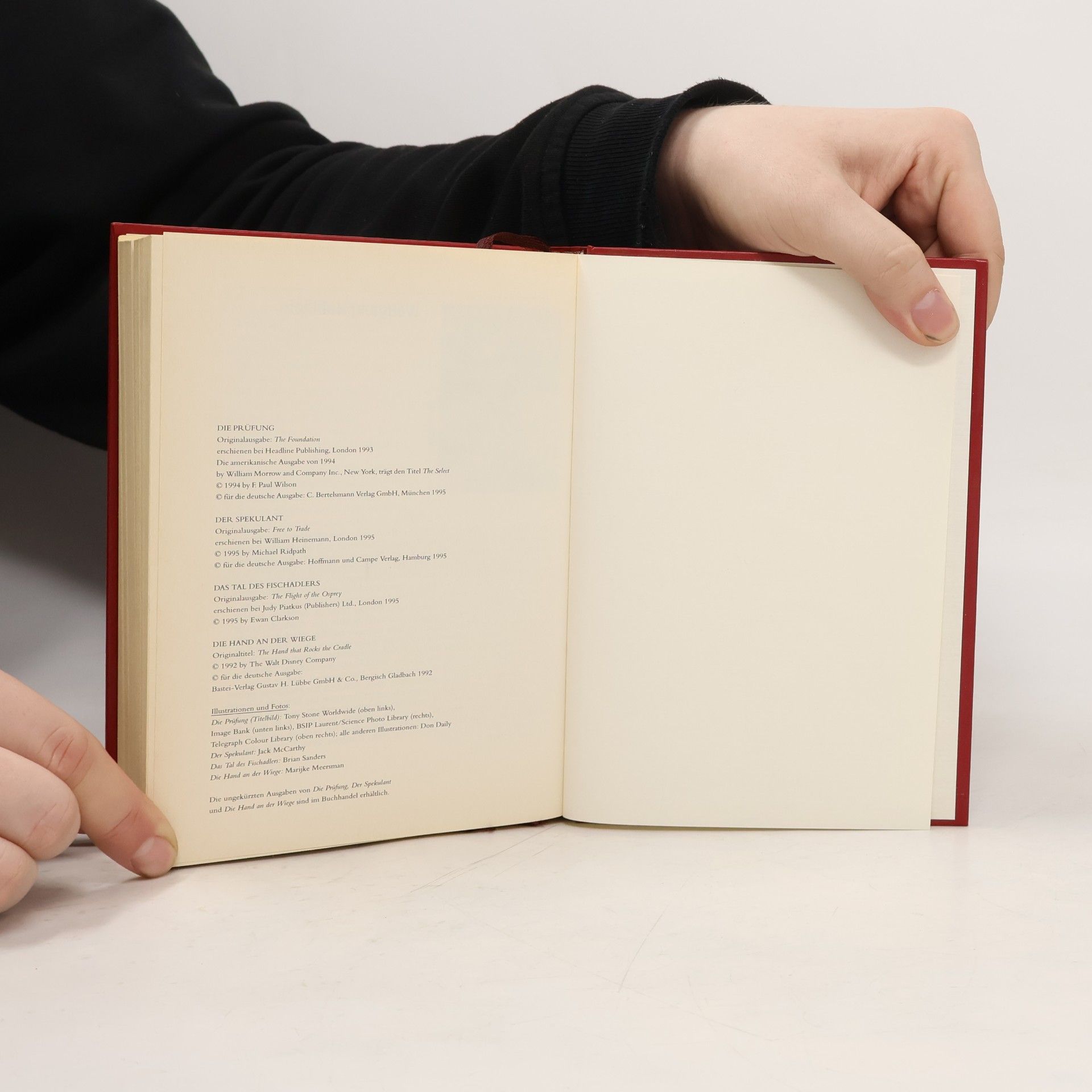 Wolfgang Hohlbein Reader's Digest Auswahlbücher: Die Prüfung. Der Spekulant. Das Tal des Fischadlers. Die Hand an der Wiege