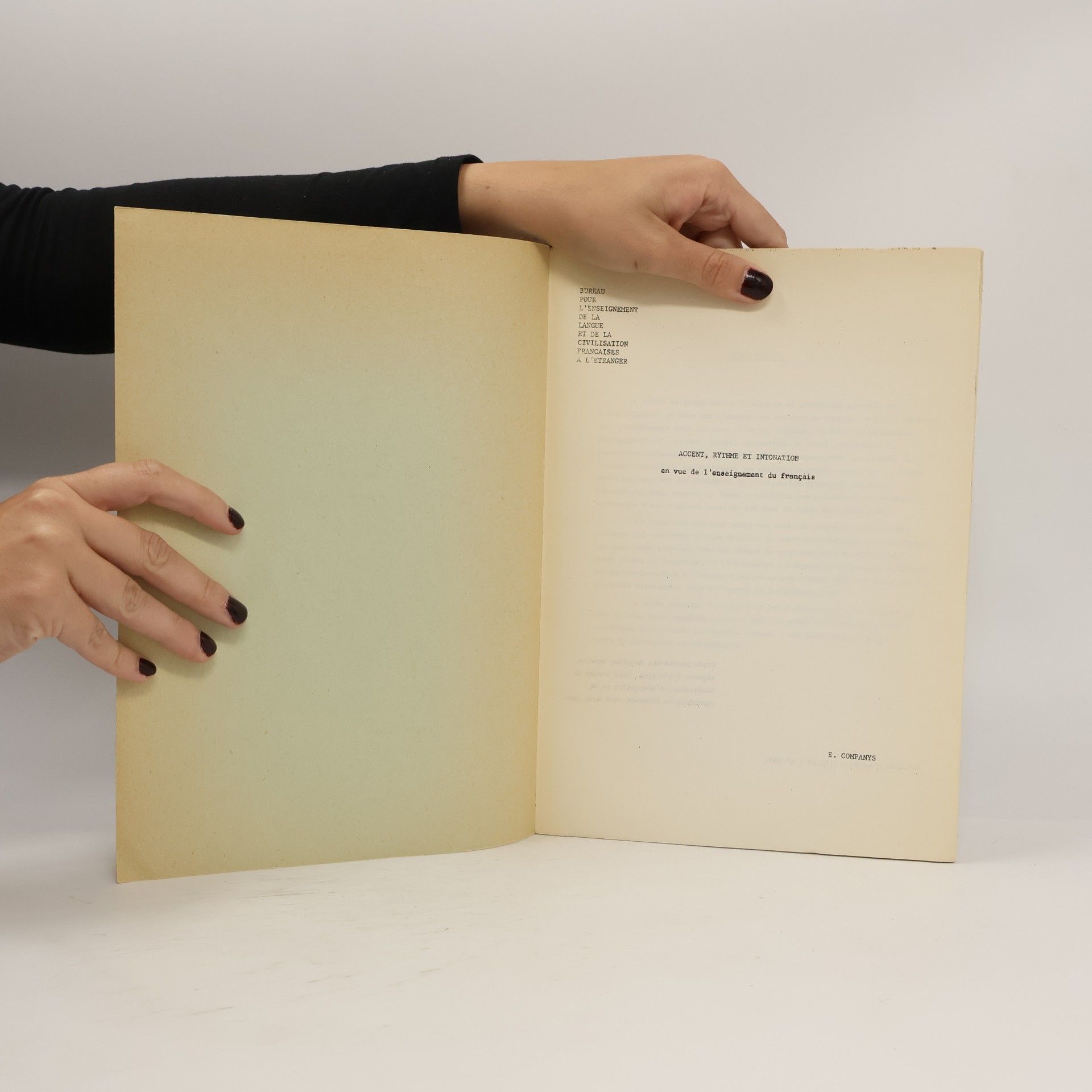 E. Companys ACCENT, RYTHME ET INTONATION