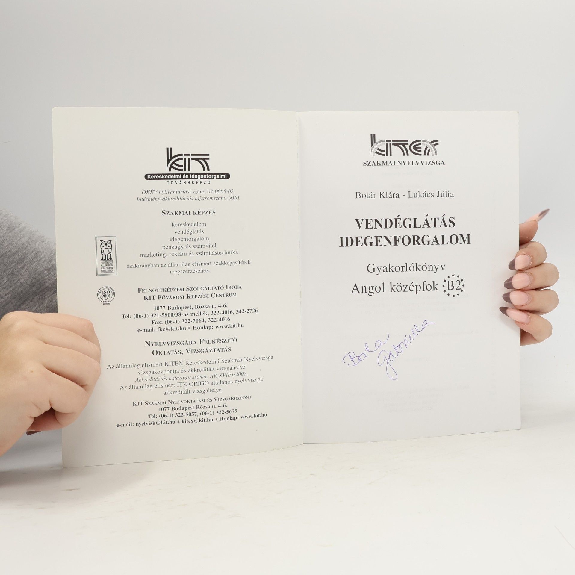 Botár Klára Vendéglátás Idegenforgalom