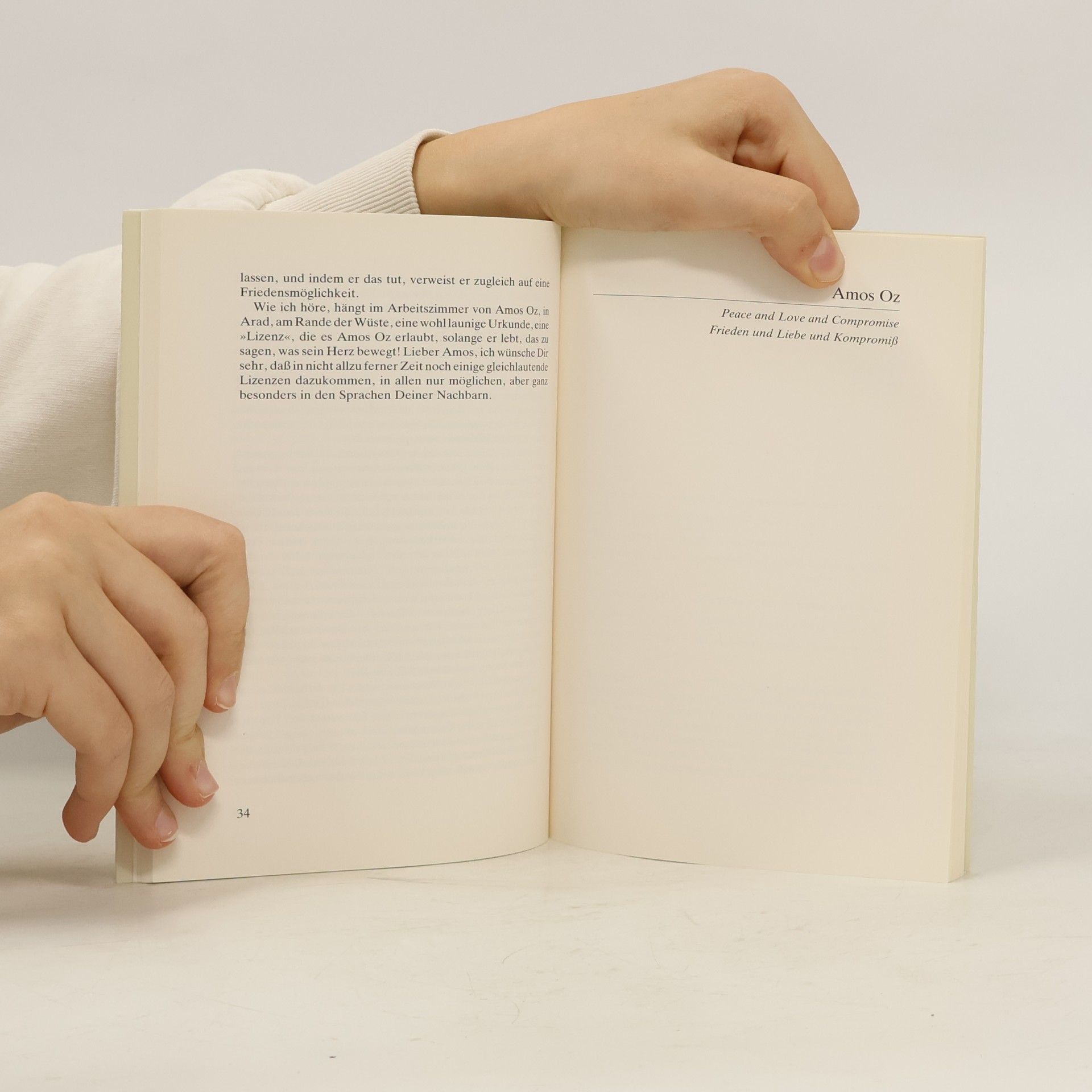 Amos Oz Friedenspreis des Deutschen Buchhandels 1992