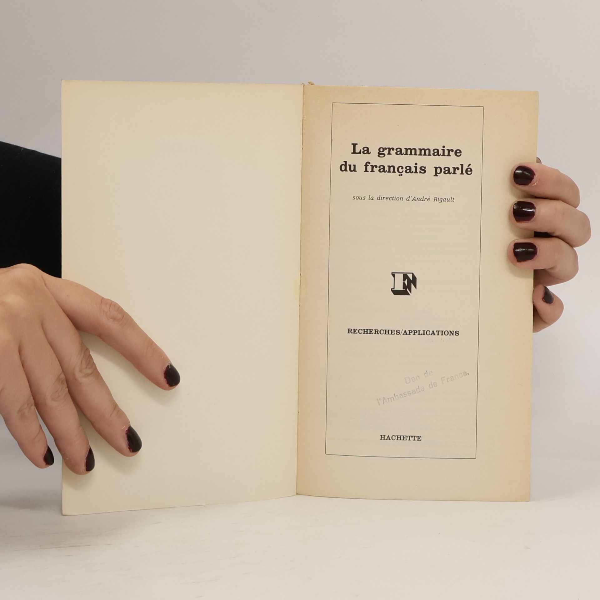 André Rigault La grammaire du français parlé