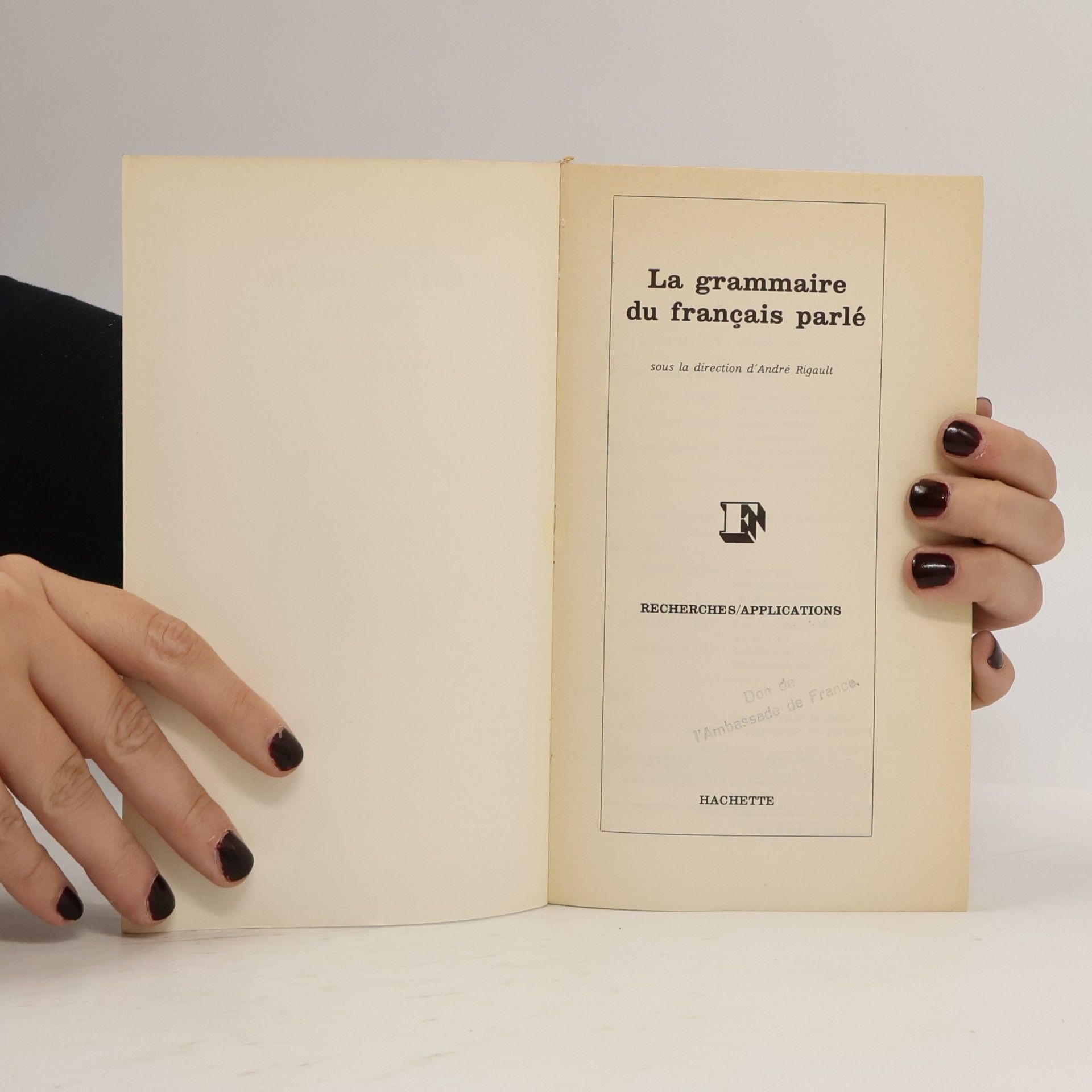 André Rigault La grammaire du français parlé