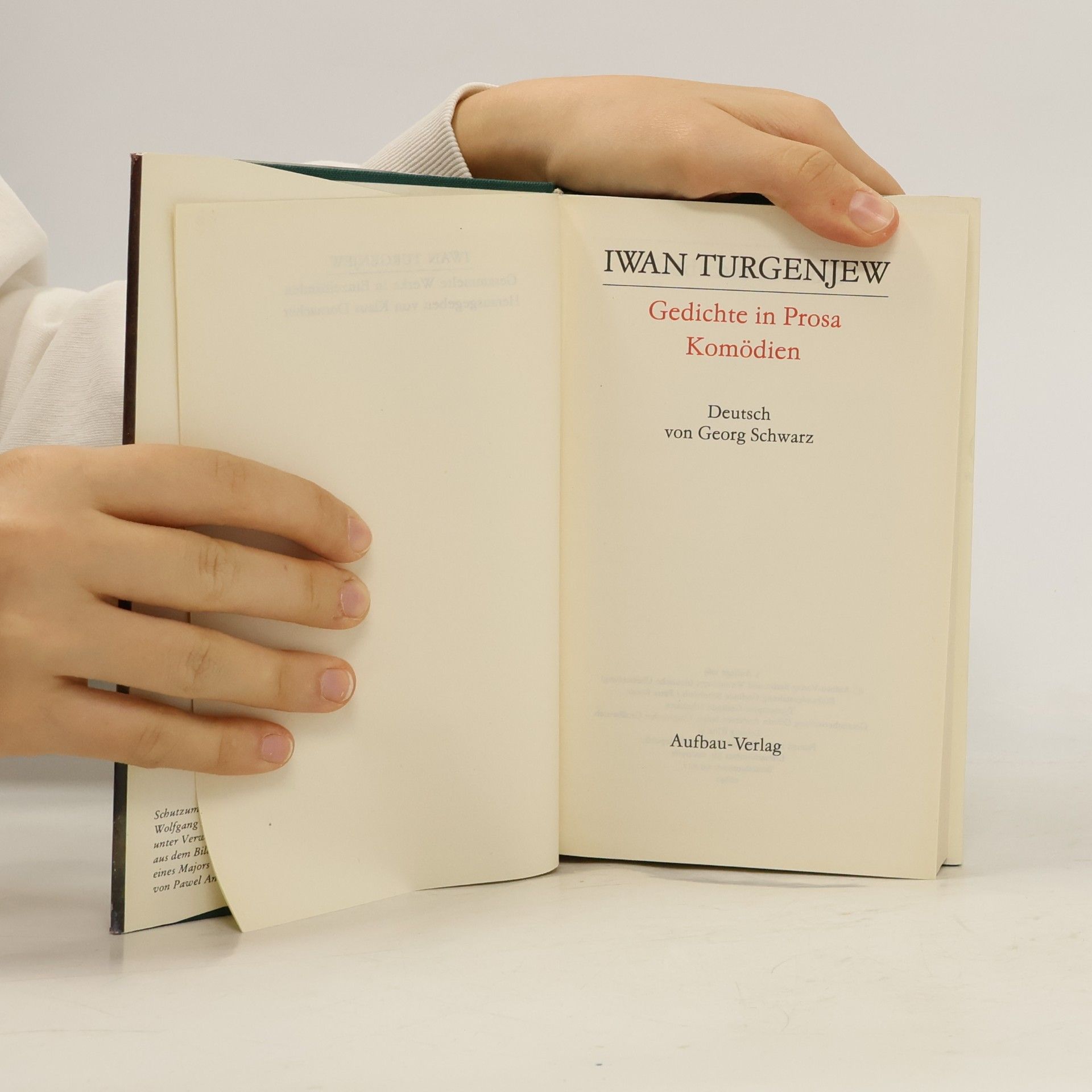 Ivan Turgenev Gedichte in Prosa. Komödien