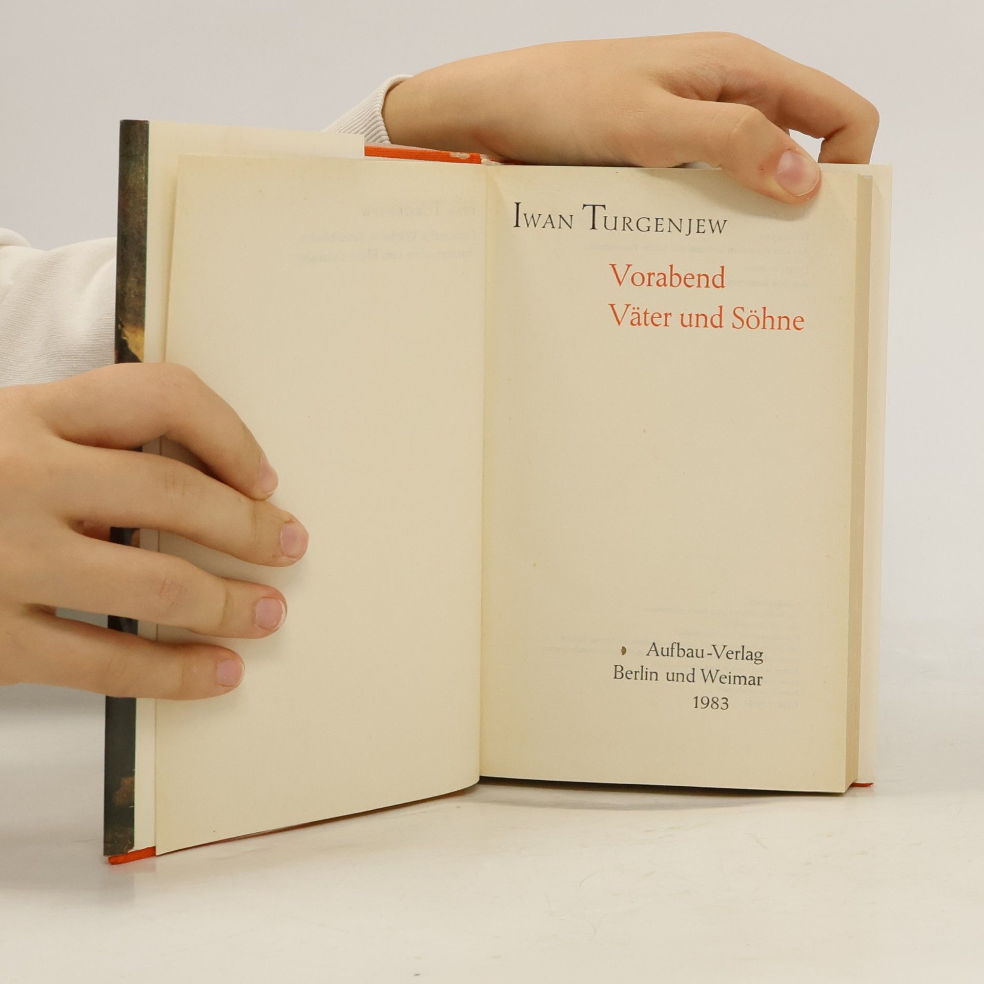 Ivan Turgenev Vorabend. Väter und Söhne