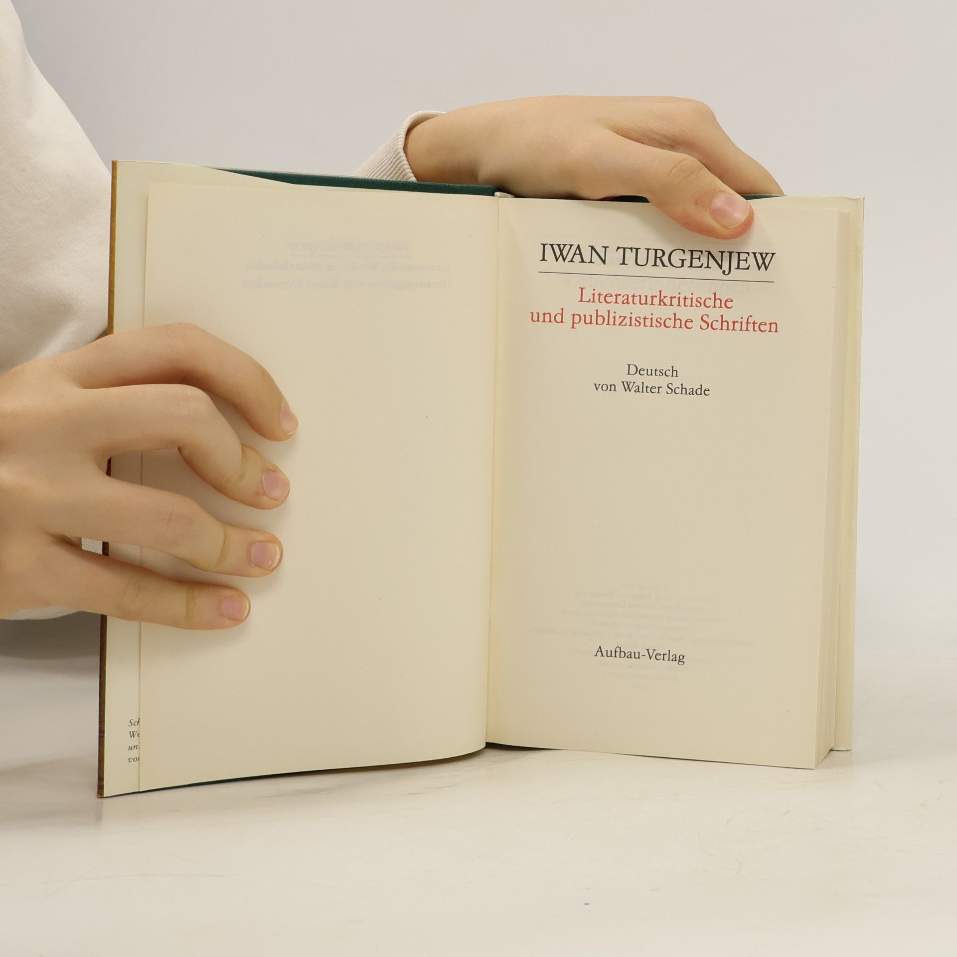 Iwan Turgenjew Literaturkritische und publizistische Schriften