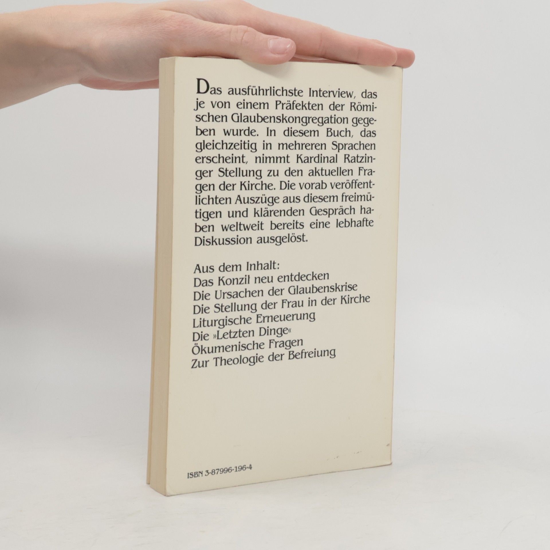 Joseph Ratzinger Zur Lage des Glaubens
