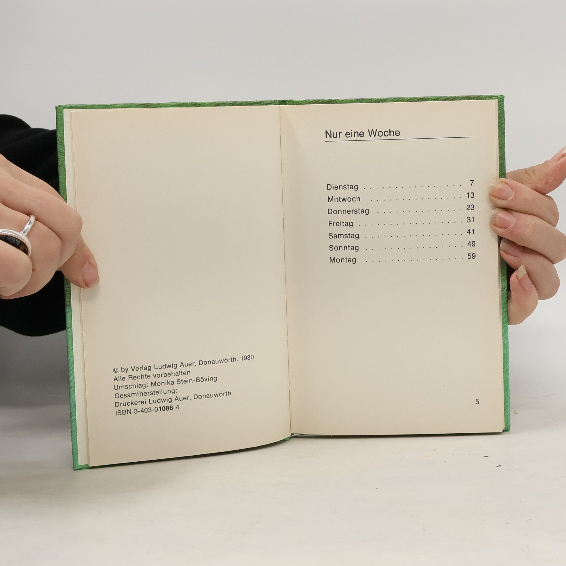 Rosemarie Künzler-Behncke Nur eine Woche (Die kleinen Auer-Bücher)