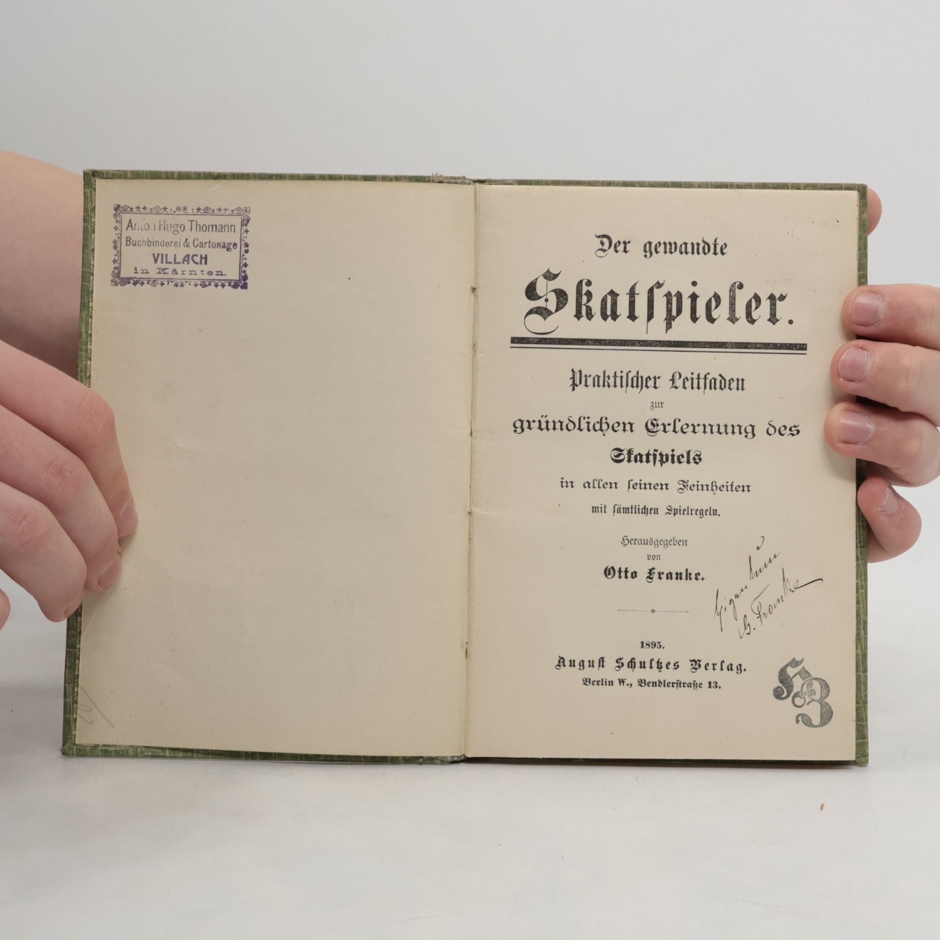 Otto Franke Der gewandte Skatspieler