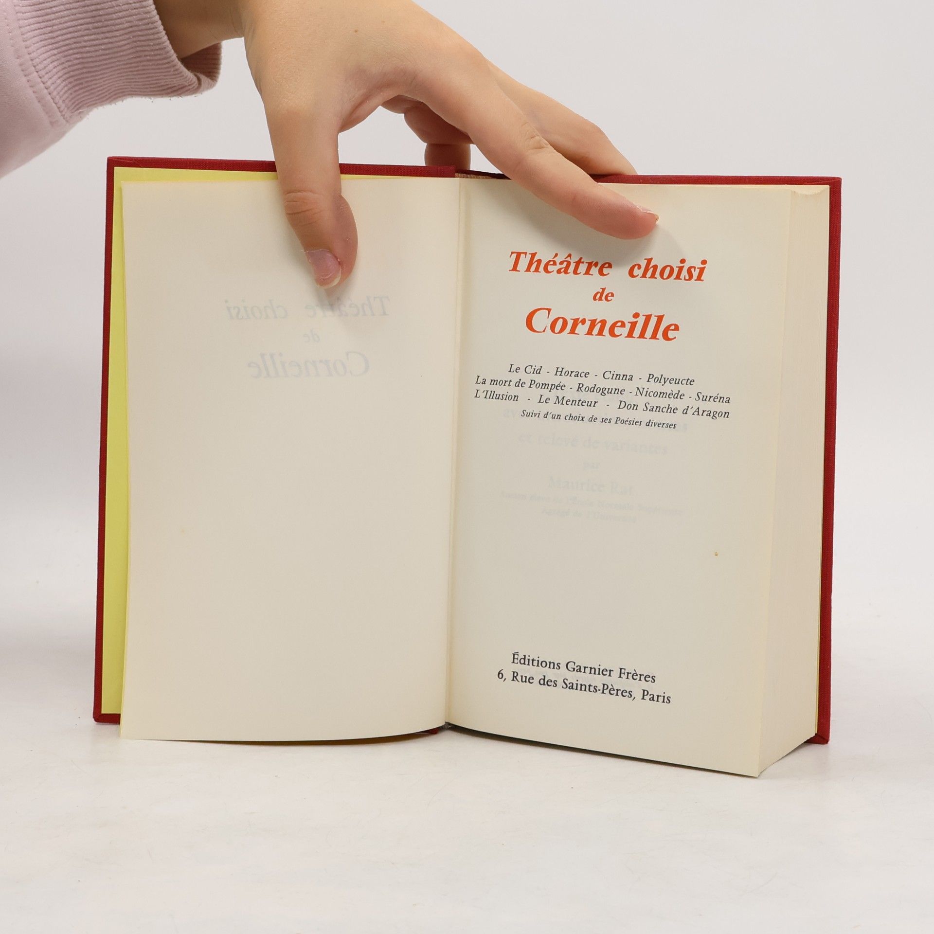 Pierre Corneille Théâtre choisi de Corneille