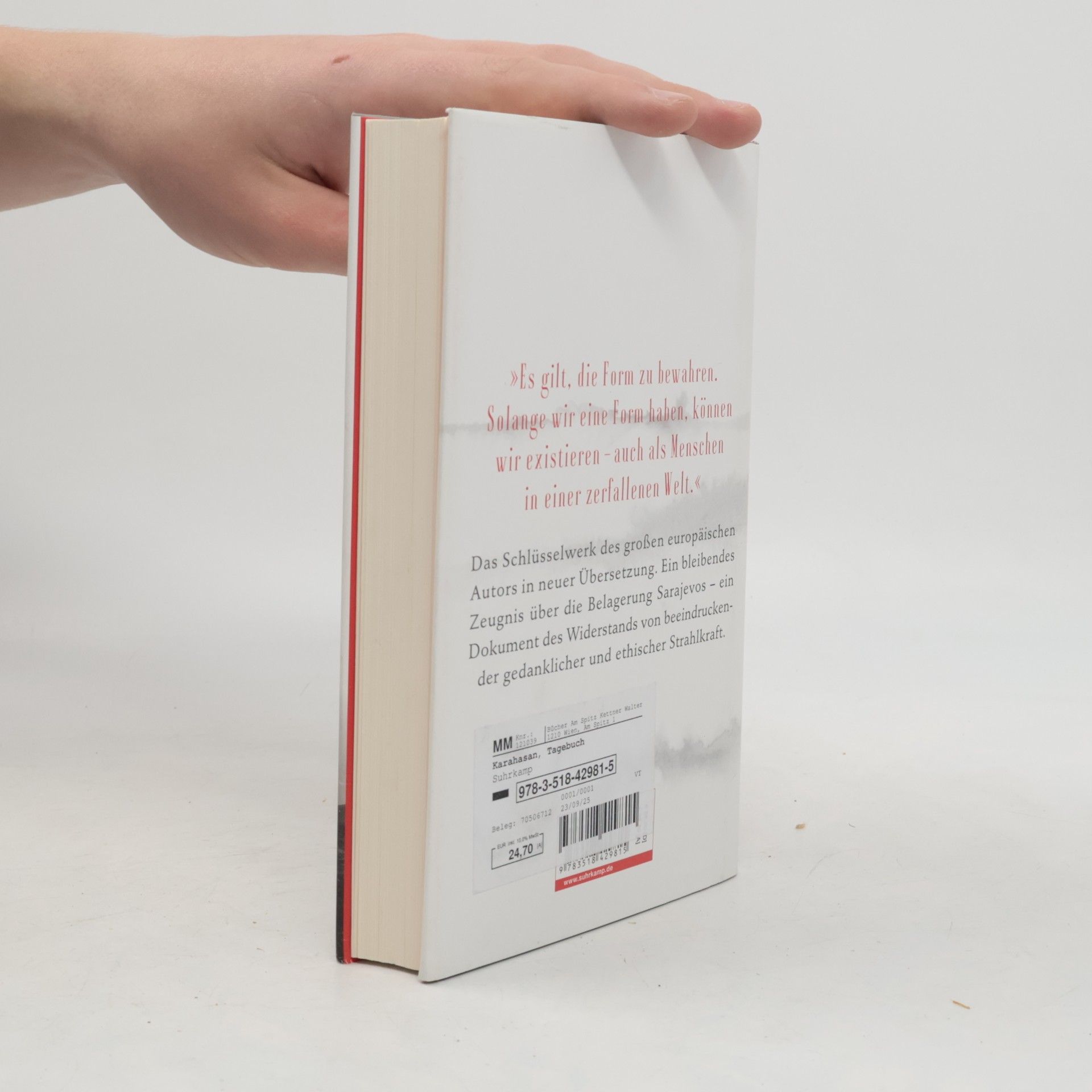 Dževad Karahasan Tagebuch der Übersiedlung