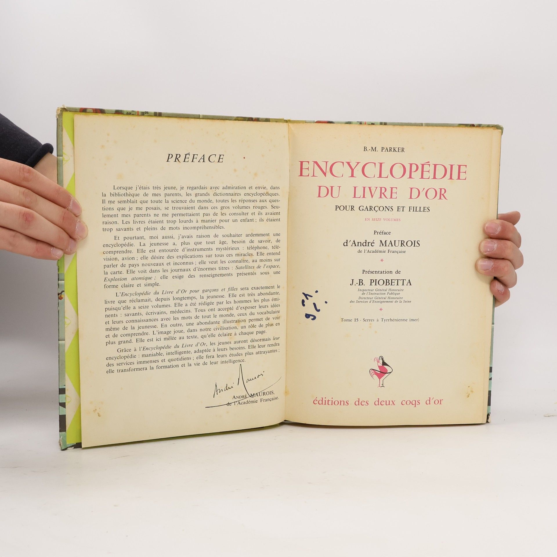 Bertha Morris Parker Encyclopédie du Livre d'Or pour garçons et filles XV.
