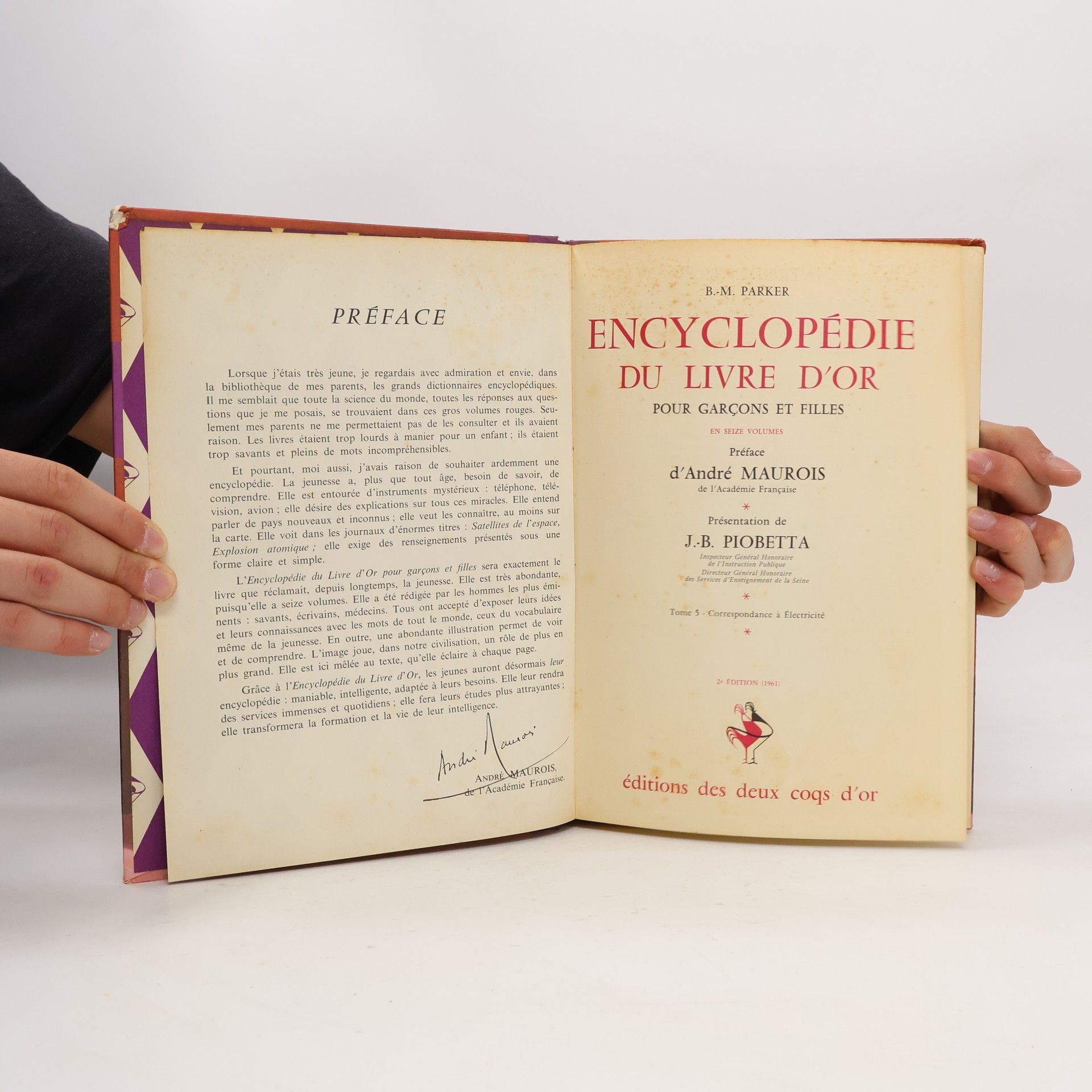 Bertha Morris Parker Encyclopédie du Livre d'Or pour garçons et filles V.