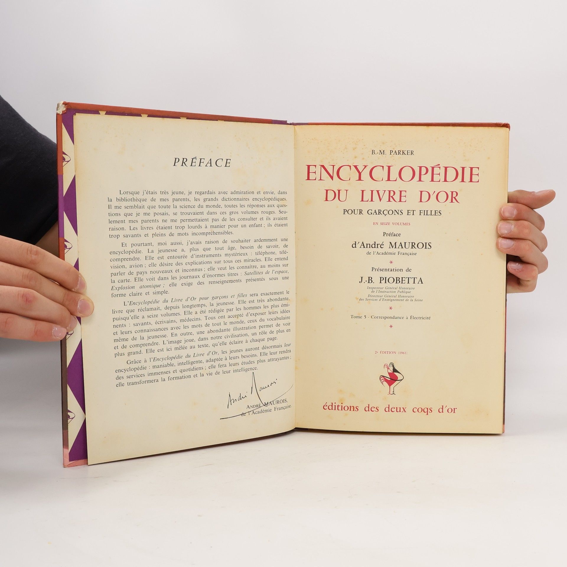 Bertha Morris Parker Encyclopédie du Livre d'Or pour garçons et filles V.