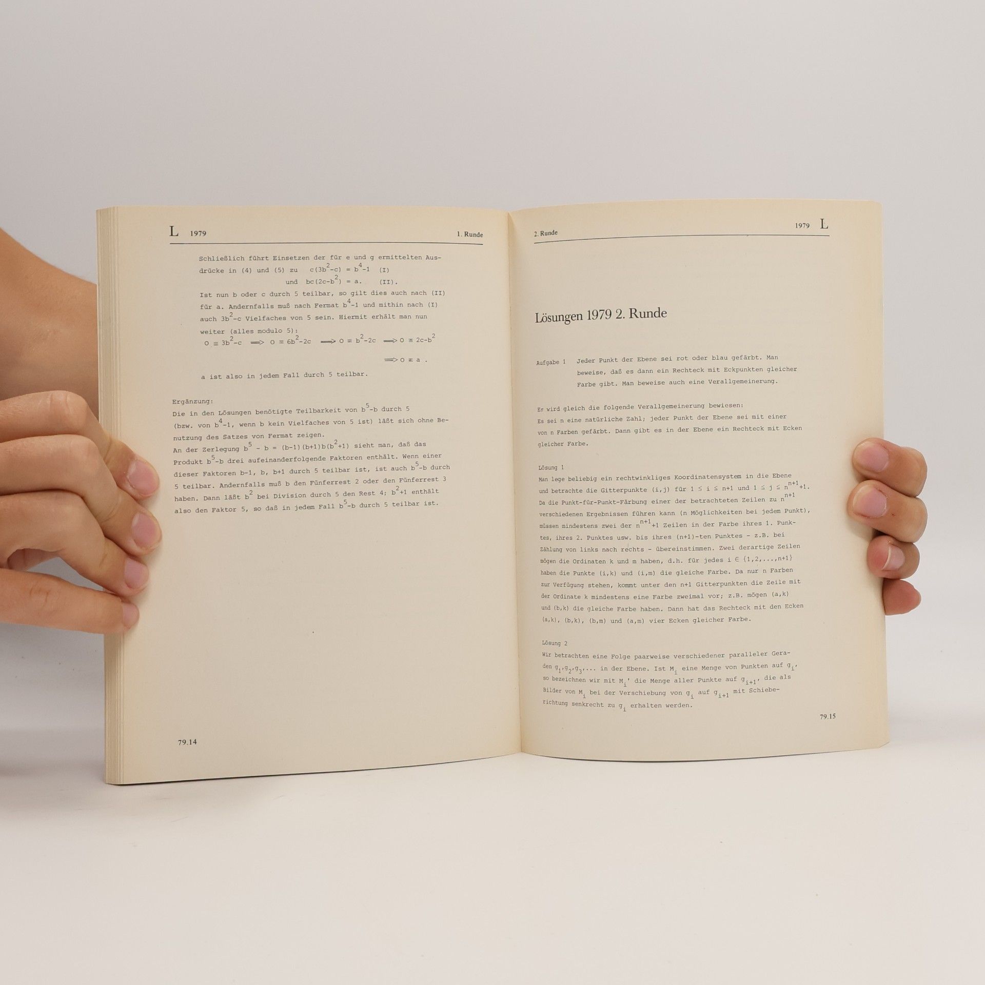 Bundeswettbewerb Mathematik. 1972-1982. Aufgaben und Lösungen