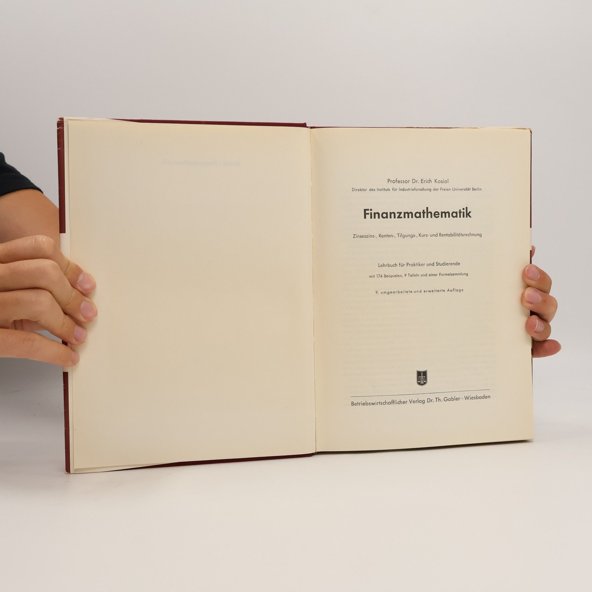 Erich Kosiol Finanzmathematik
