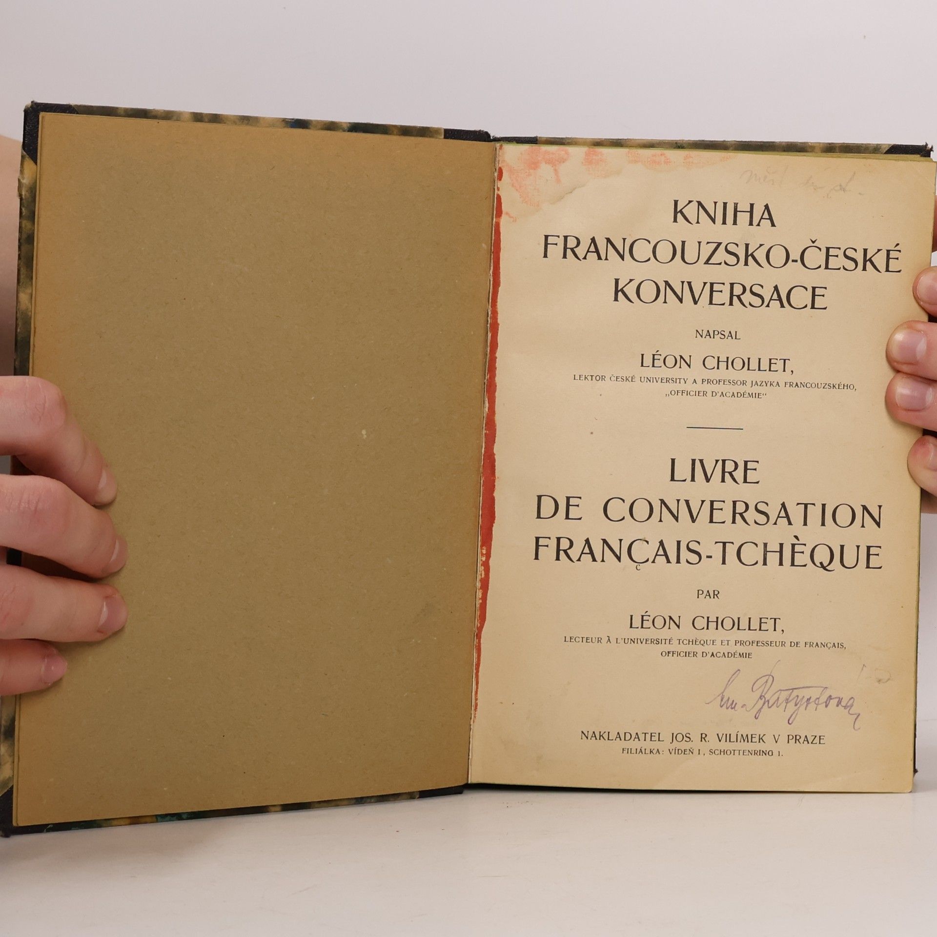 Léon Chollet Kniha francouzsko-české konversace