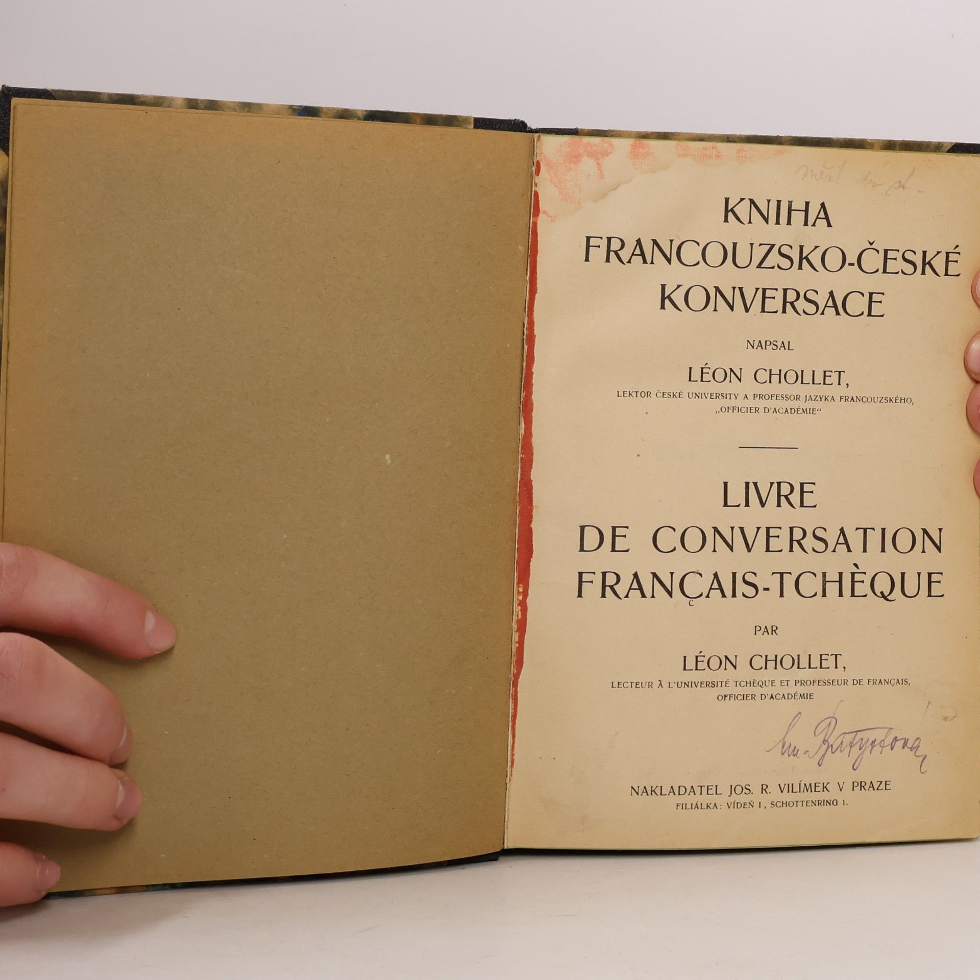 Léon Chollet Kniha francouzsko-české konversace