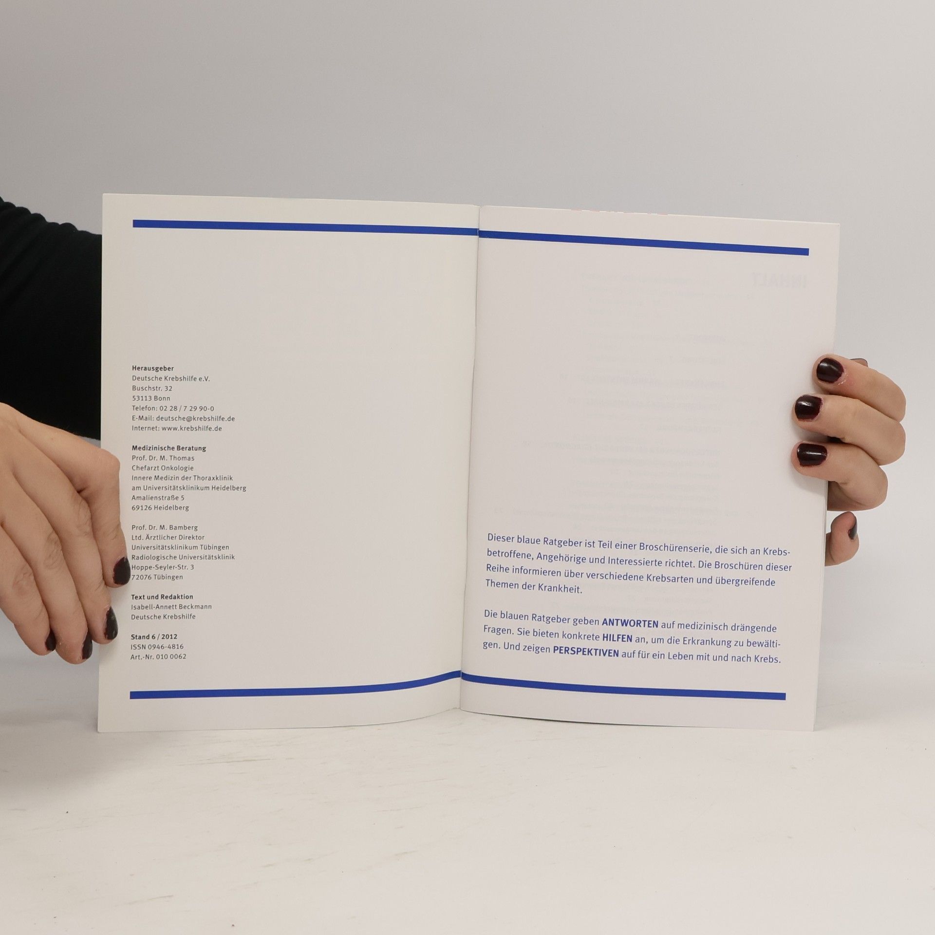 Isabell-Annett Beckmann Die blauen Ratgeber 10: Lungenkrebs