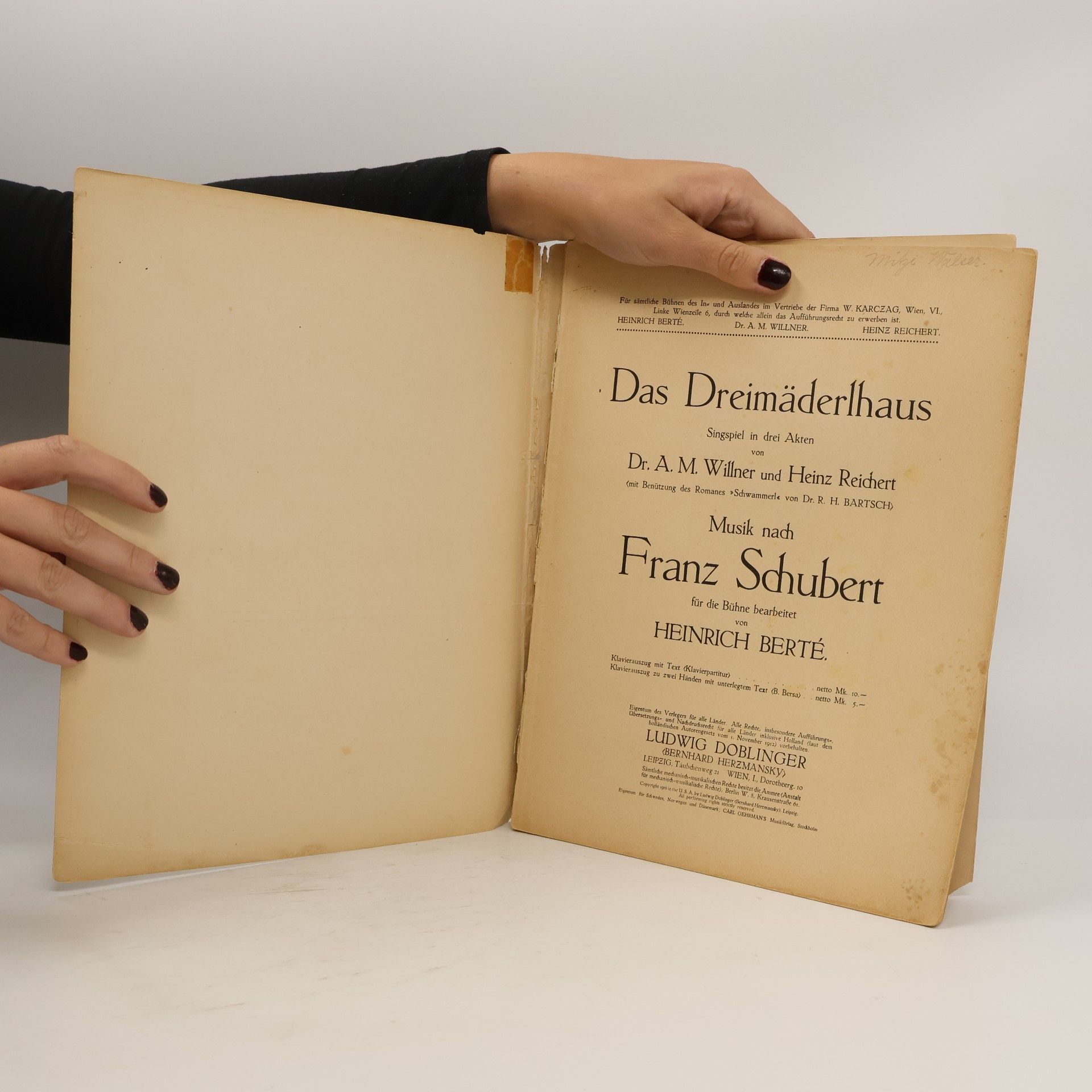 Franz Schubert Das Dreimäderlhaus