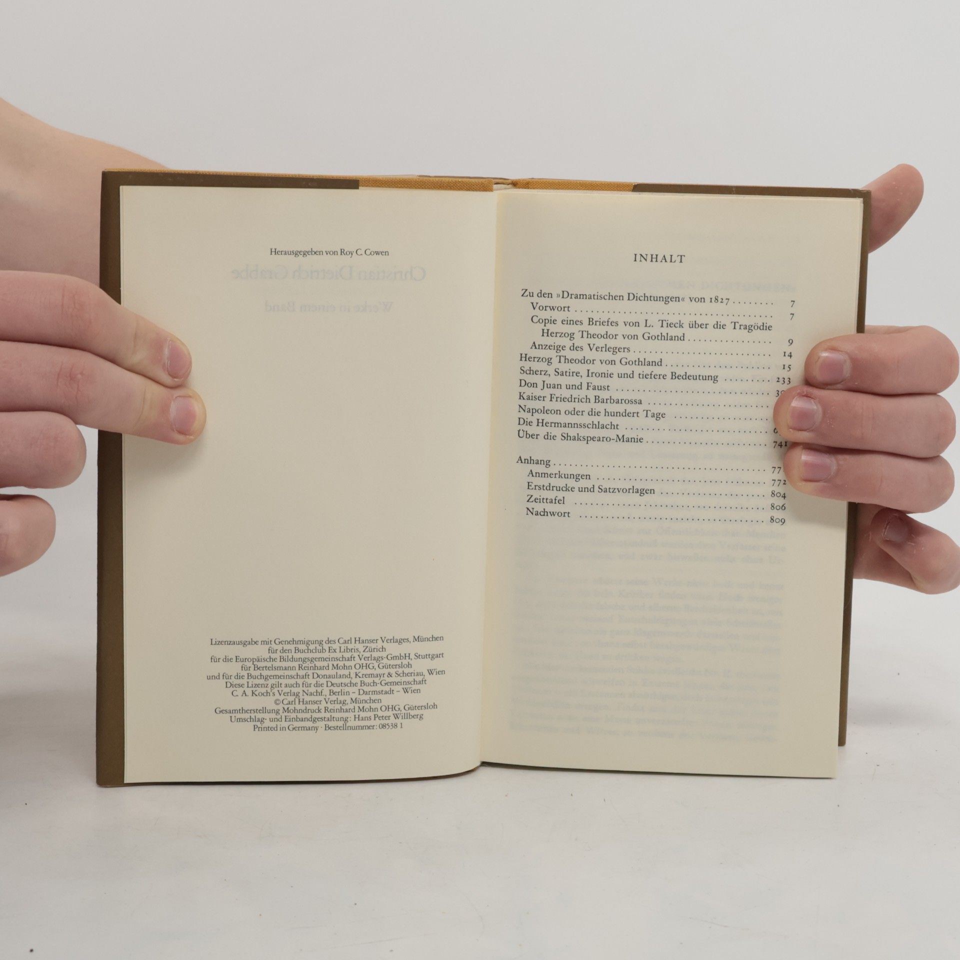 Christian Dietrich Grabbe Grabbe: Werke