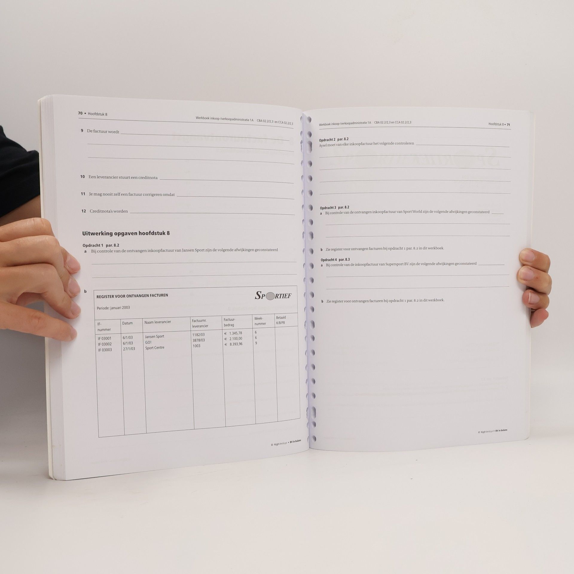 C.T.M. Vogel-Magielse BV in Balans Werkboek Inkoop-/Verkoopadministratie 1A