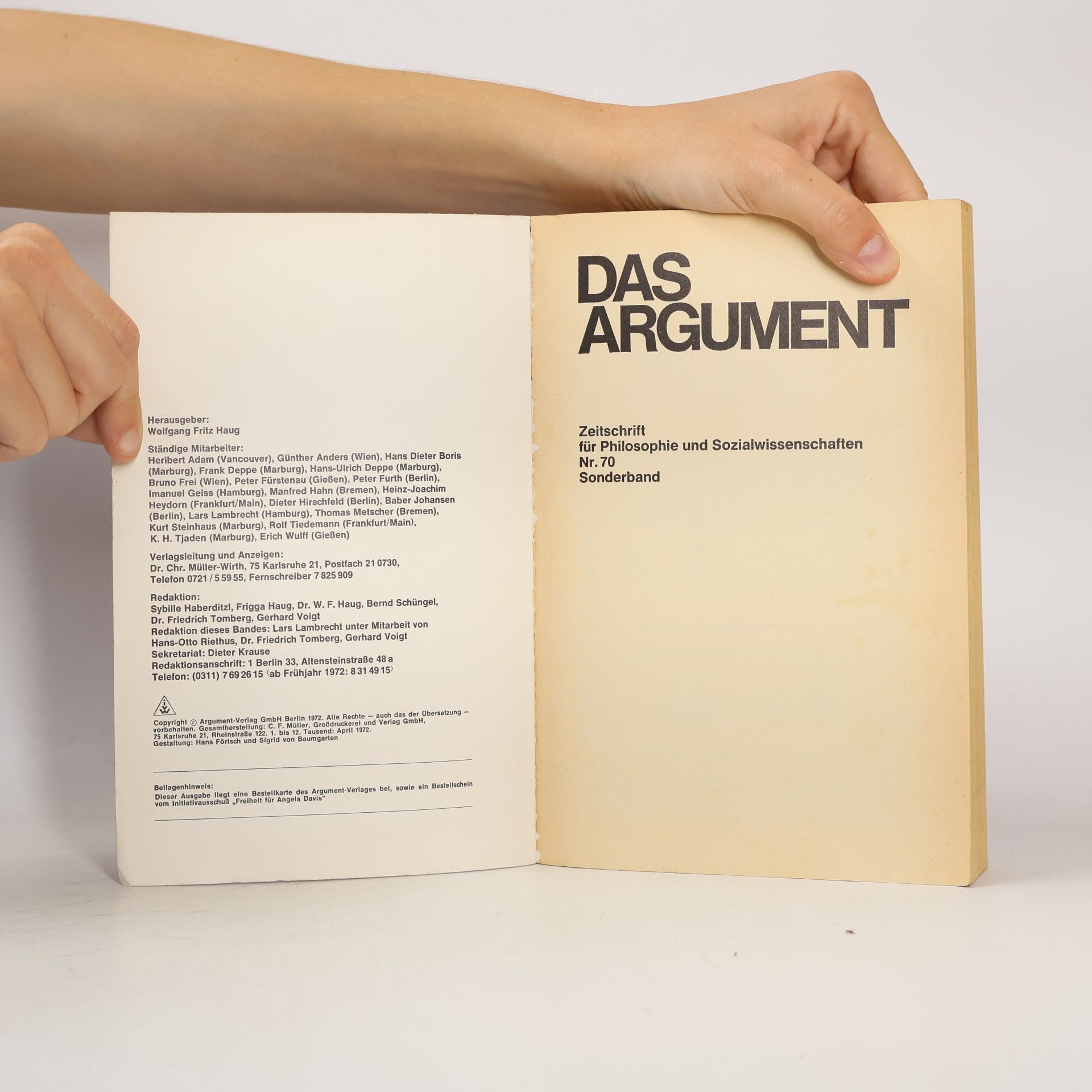 Hans Förtsch Das Argument 70