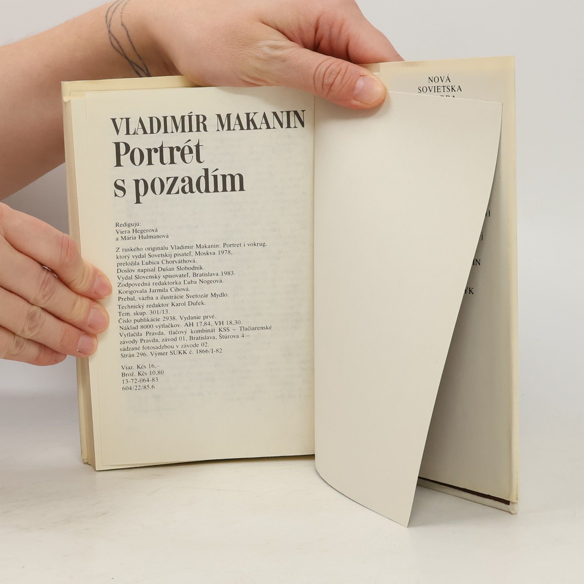 Vladimir S. Makanin Portrét s pozadím