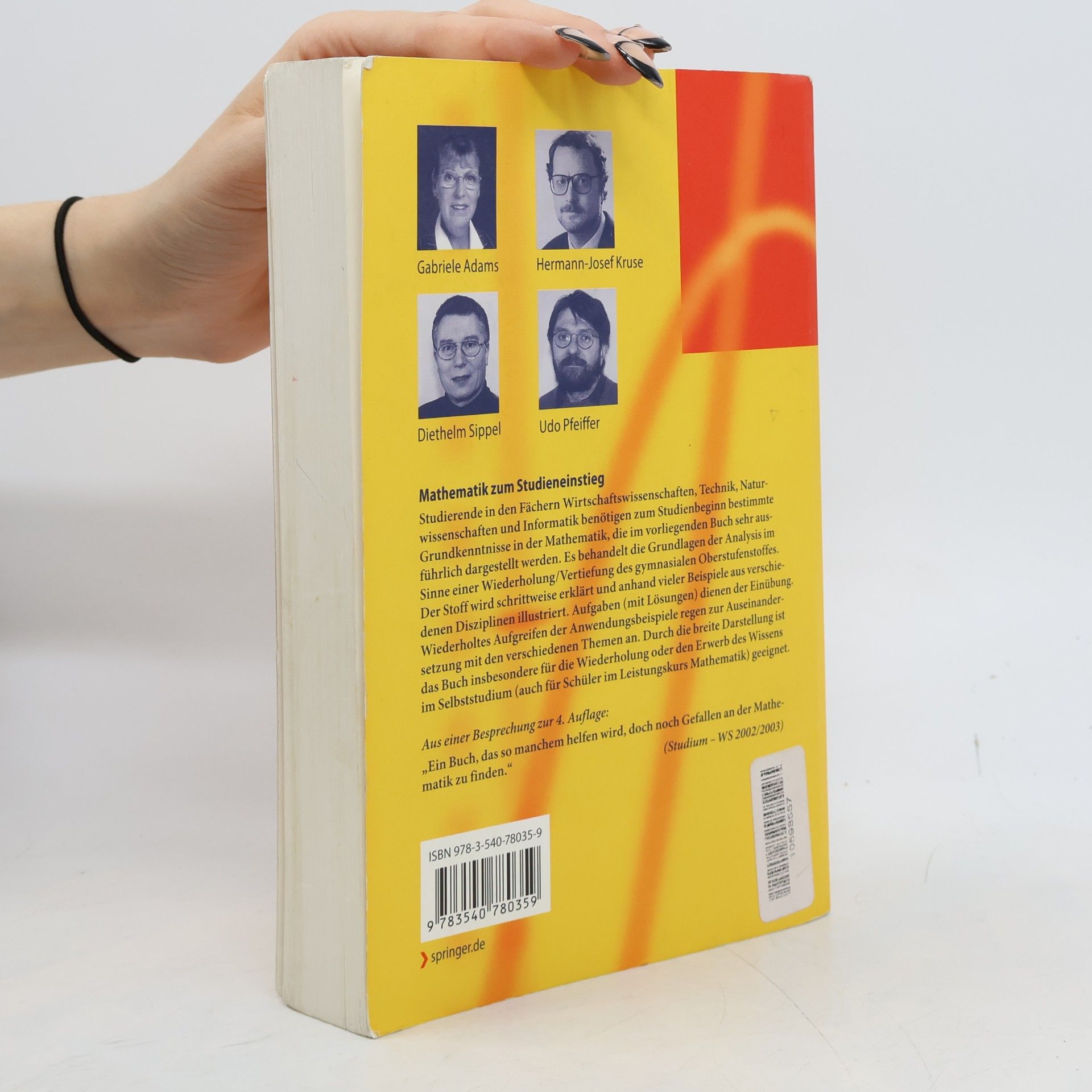 Gabriele Adams Springer-Lehrbuch: Mathematik zum Studieneinstieg