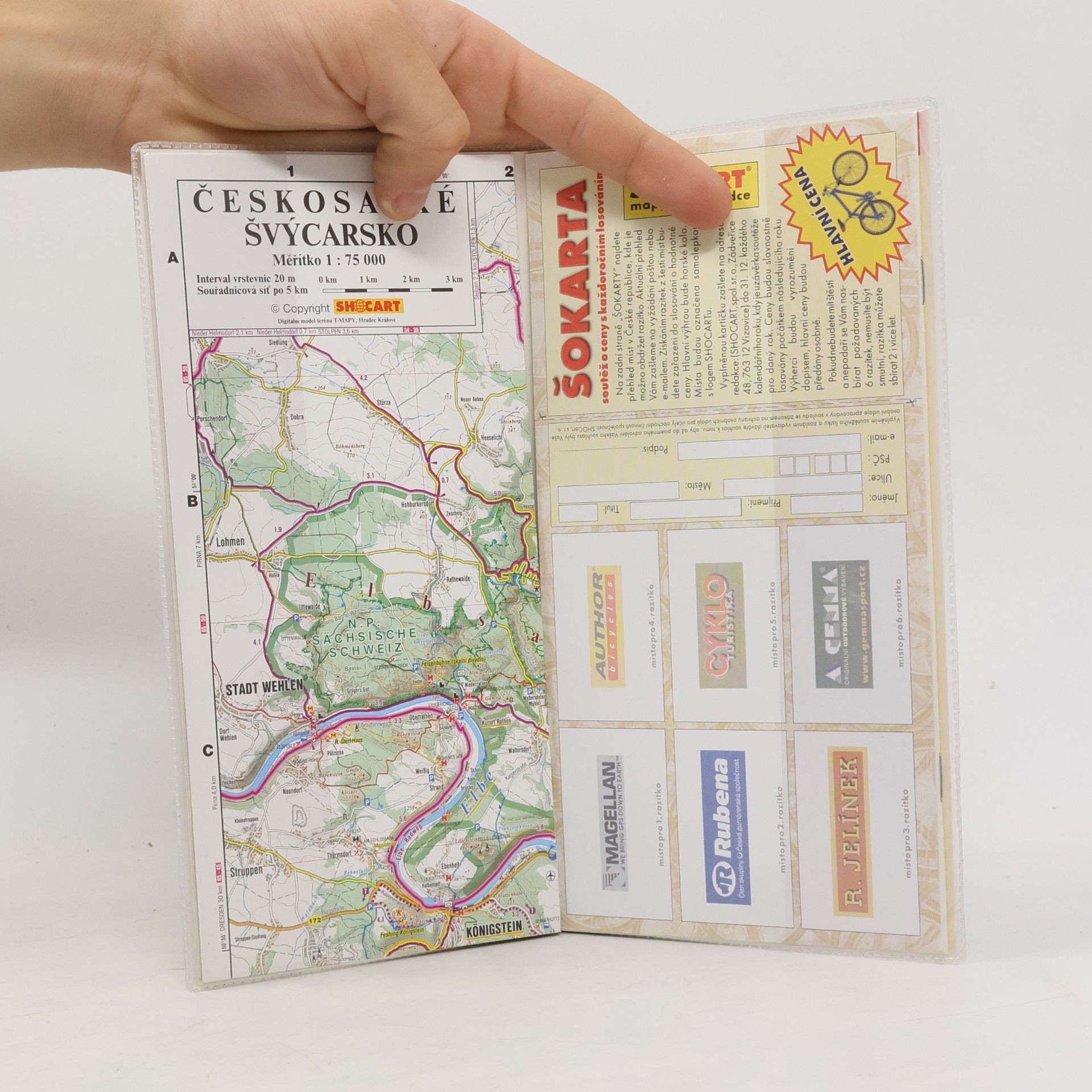 Autorenkollektiv Českosaské Švýcarsko velká cykloturistická mapa