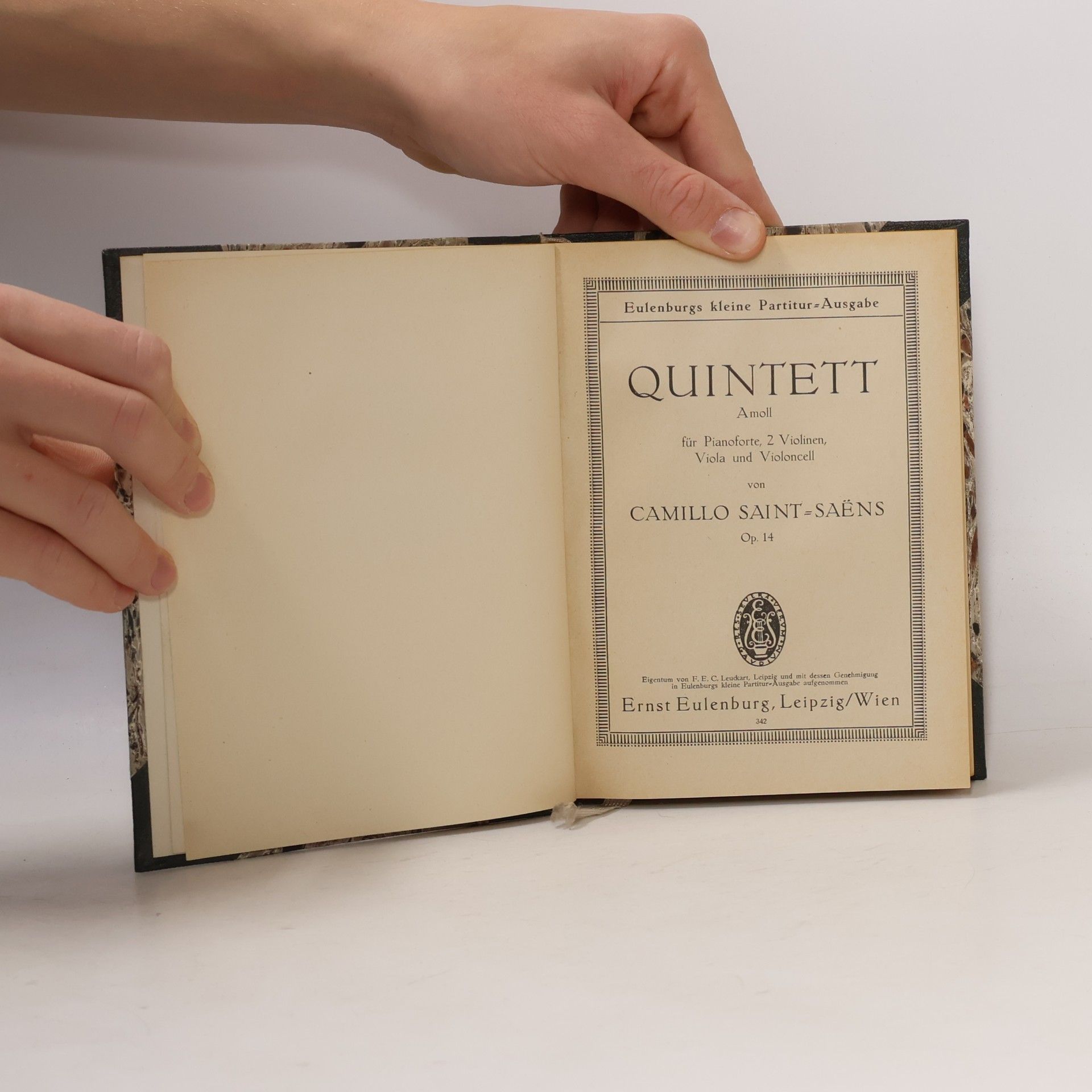 Camillo Saint-Saëns Quintett A moll für Pianoforte, 2 Violinen, Viola und Violoncello