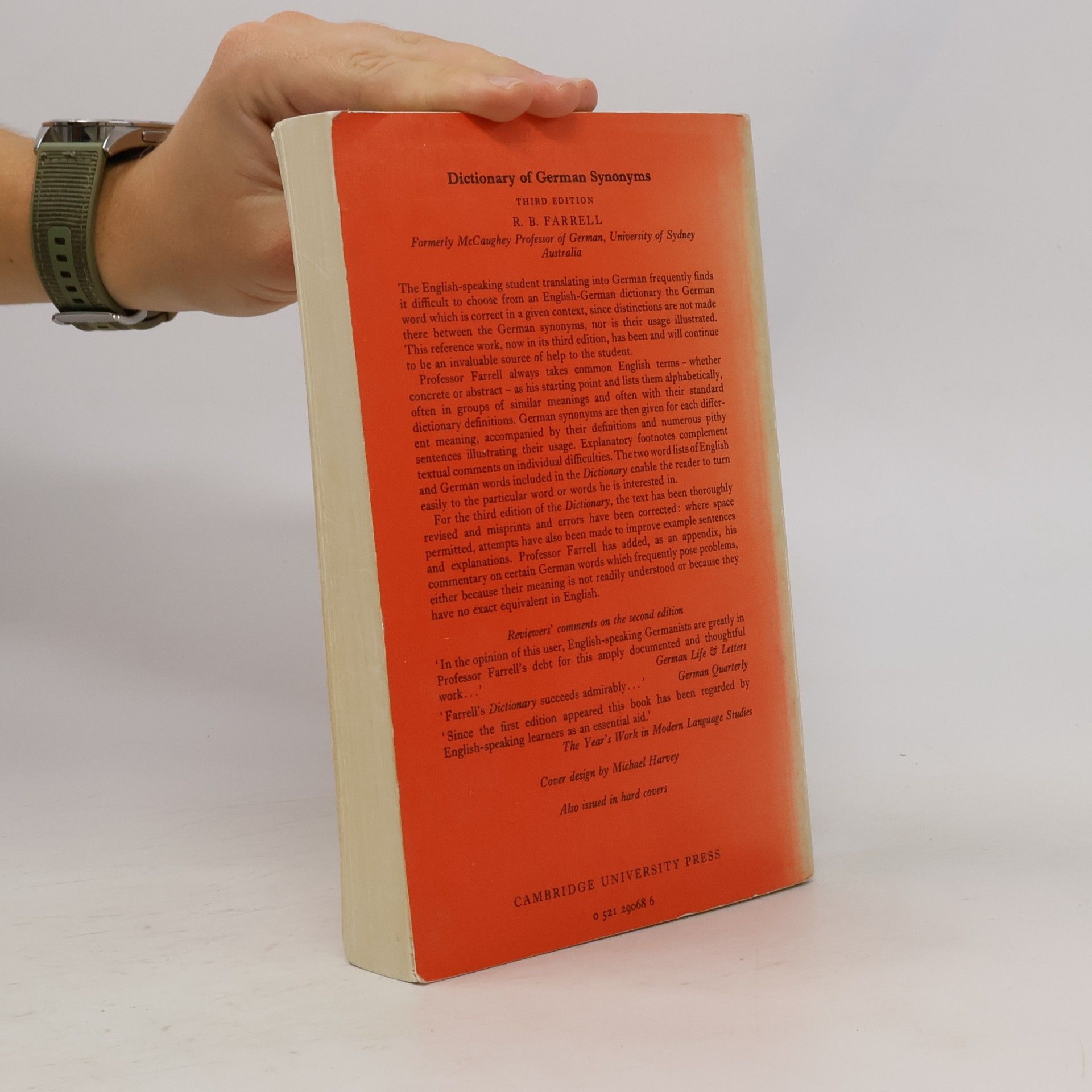 Ralph Barstow Farrell Dictionary of German Synonyms