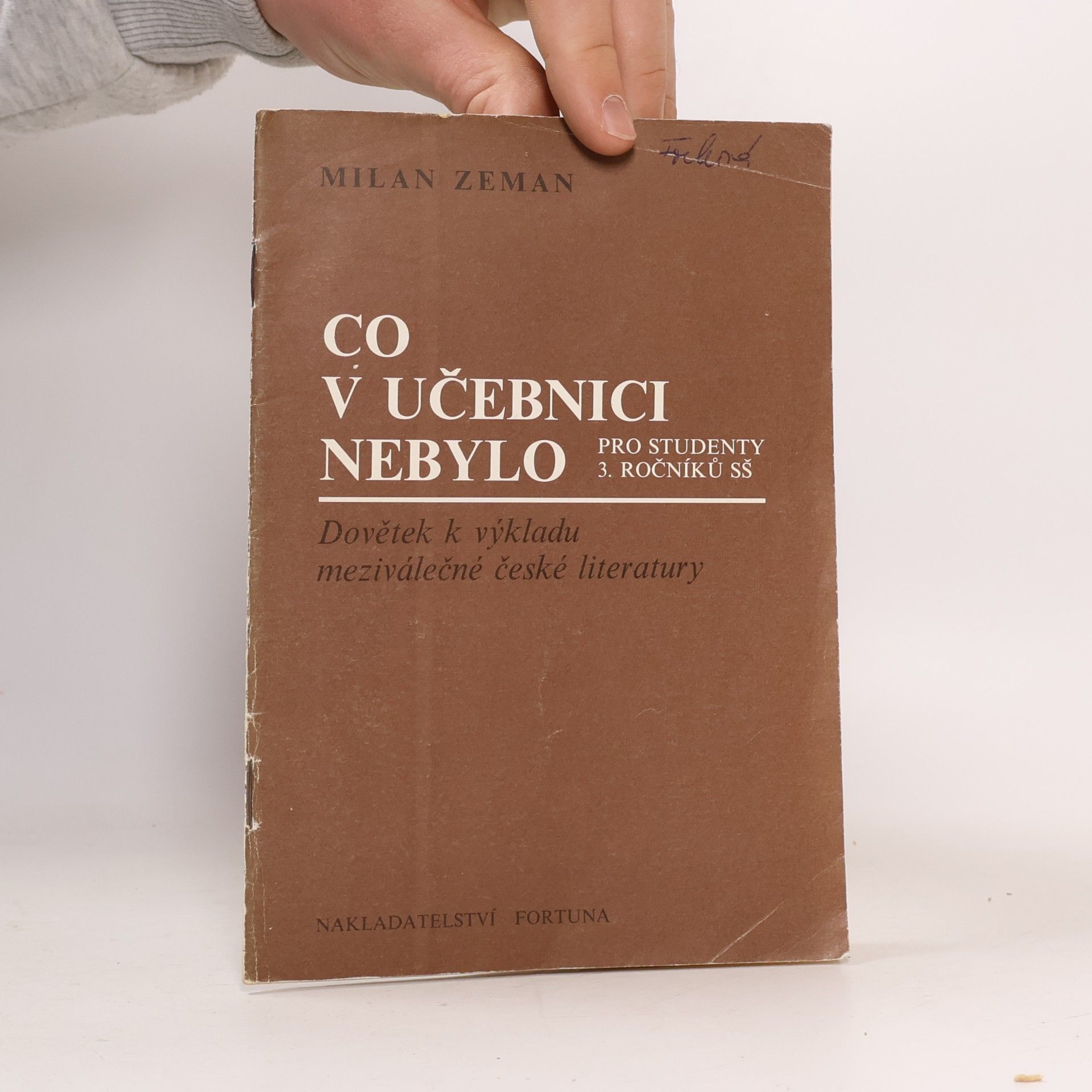 Milan Zeman Co v učebnici nebylo pro studenty 3. ročníků SŠ