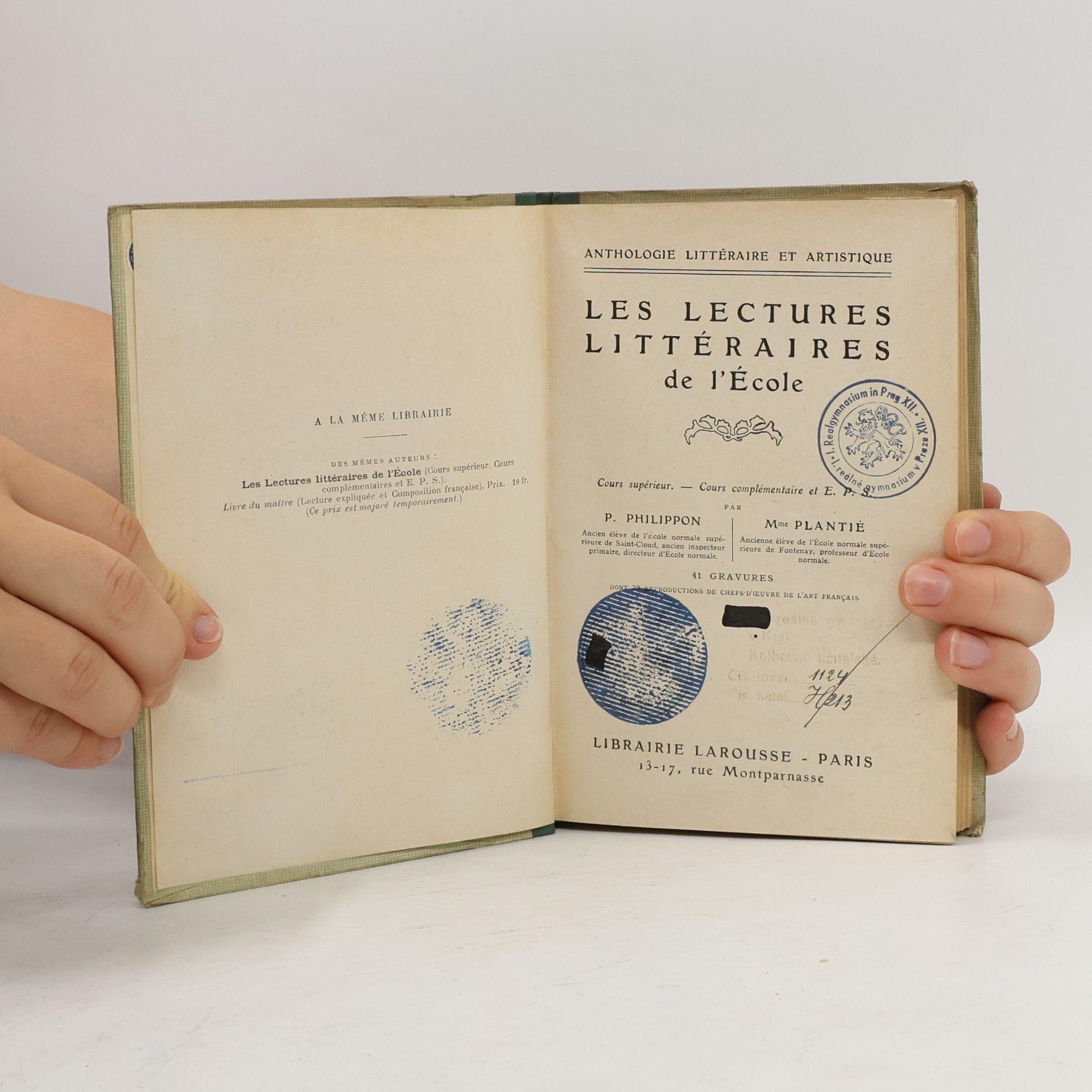 P. Philippon Les Lectures Littéraires de l'École