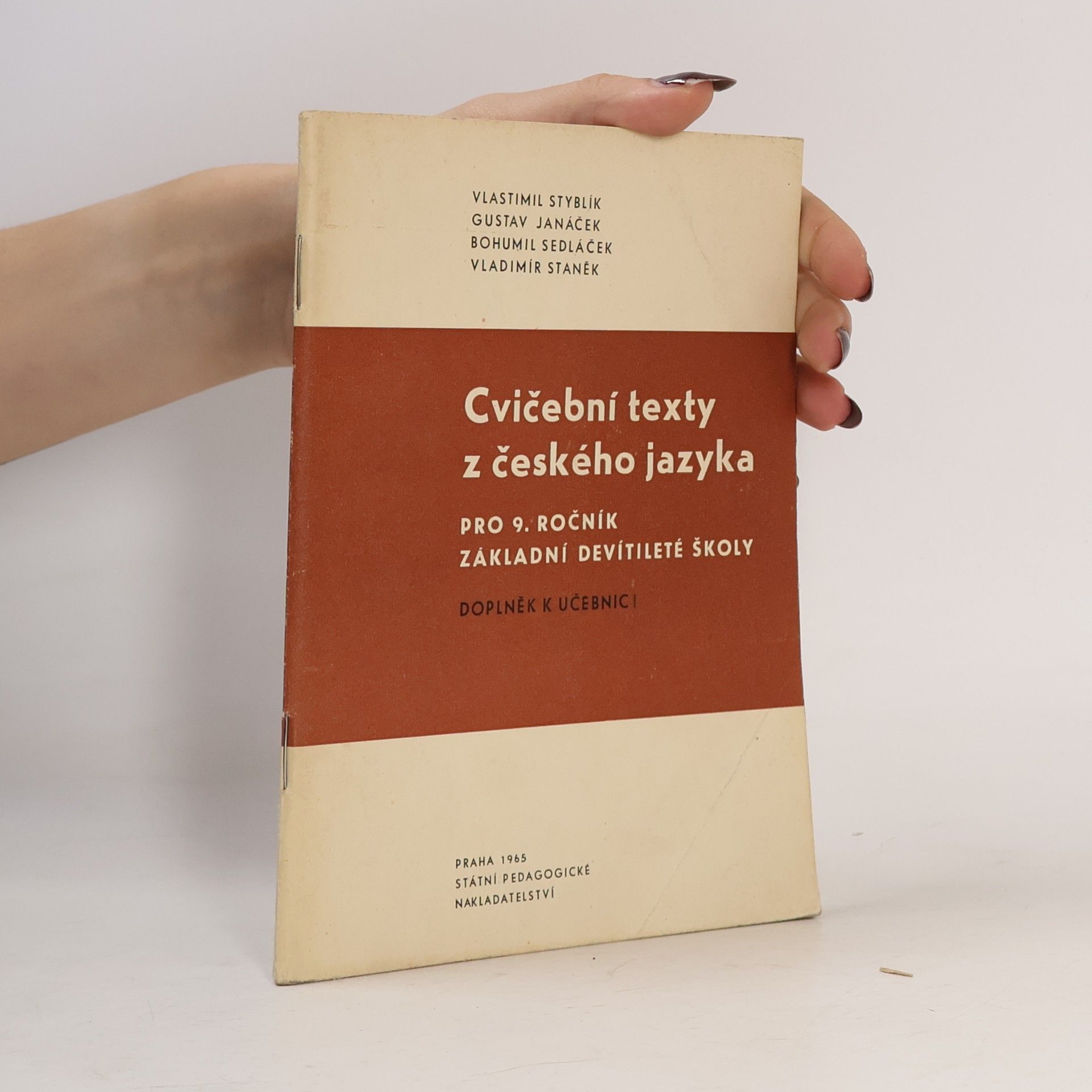 Gustav Janáček Cvičební texty z českého jazyka pro 9.ročník ZDŠ