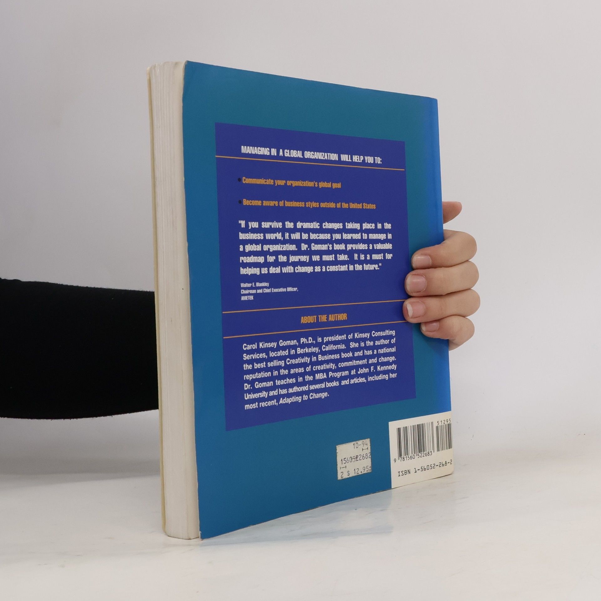 Carol Kinsey Goman Crisp Professional Series: Managing in the Global Organization