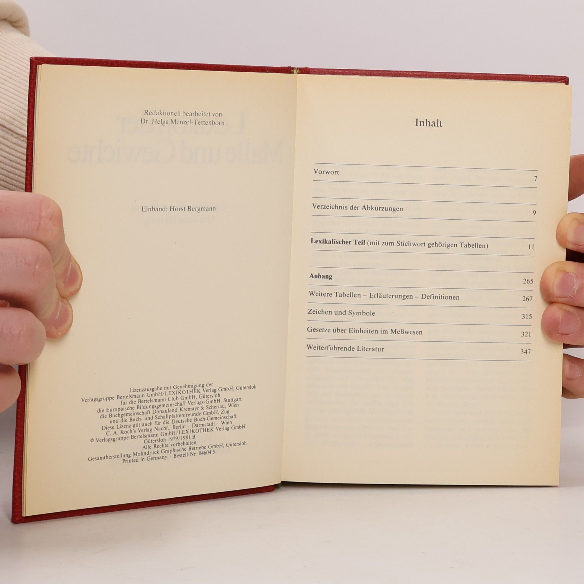 Autorenkollektiv Lexikon der Maße und Gewichte