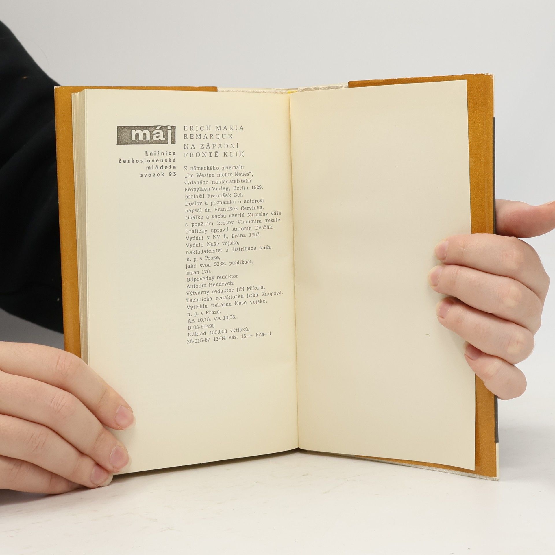 Erich Maria Remarque Na západní frontě klid