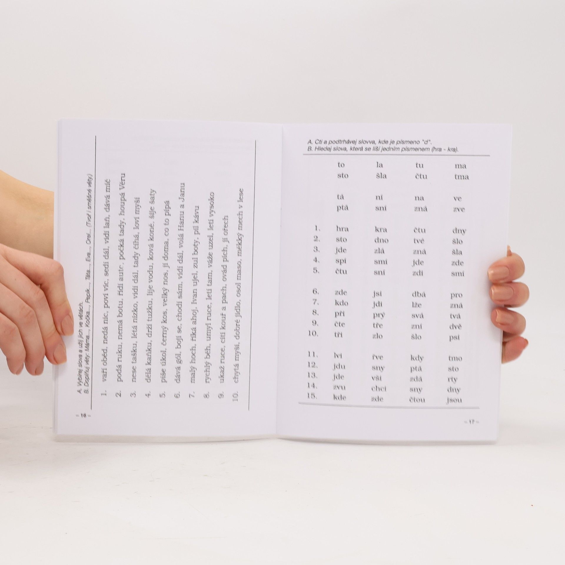 Zelinková Olga Cvičení pro dyslektiky V. - Čtenářské tabulky