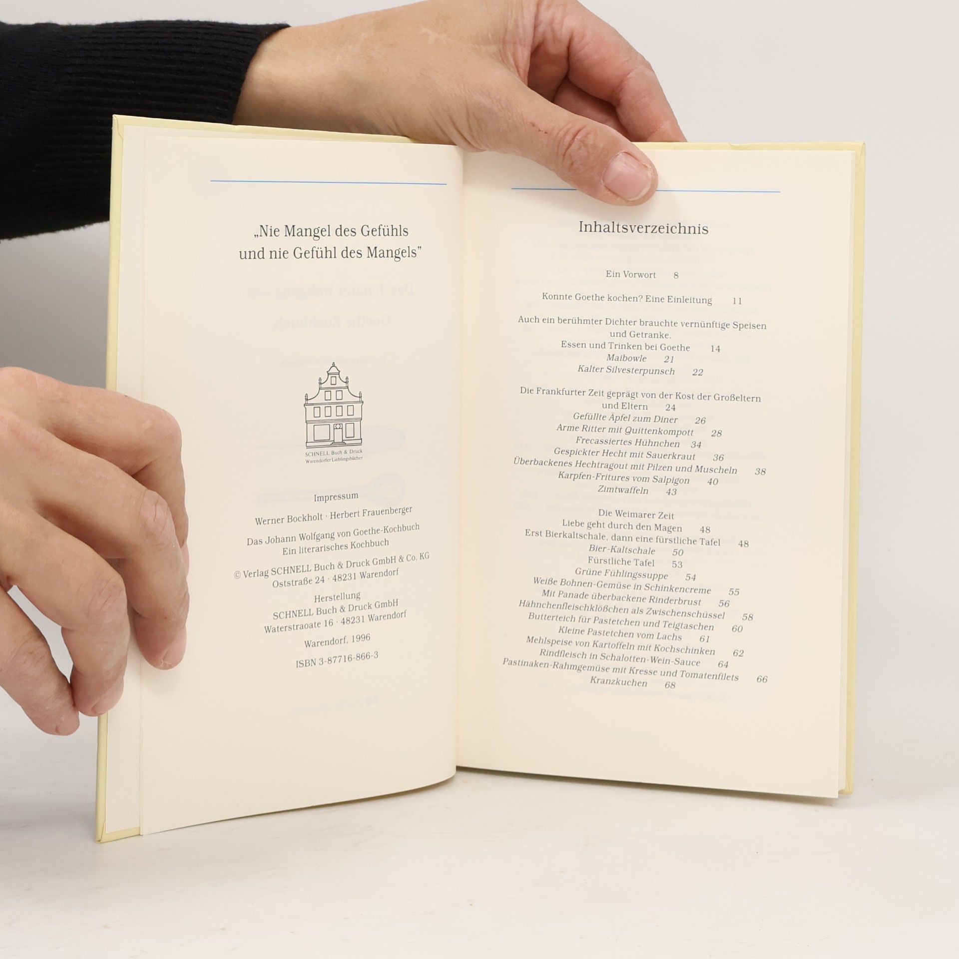 Werner Bockholt Das Johann-Wolfgang-von-Goethe-Kochbuch
