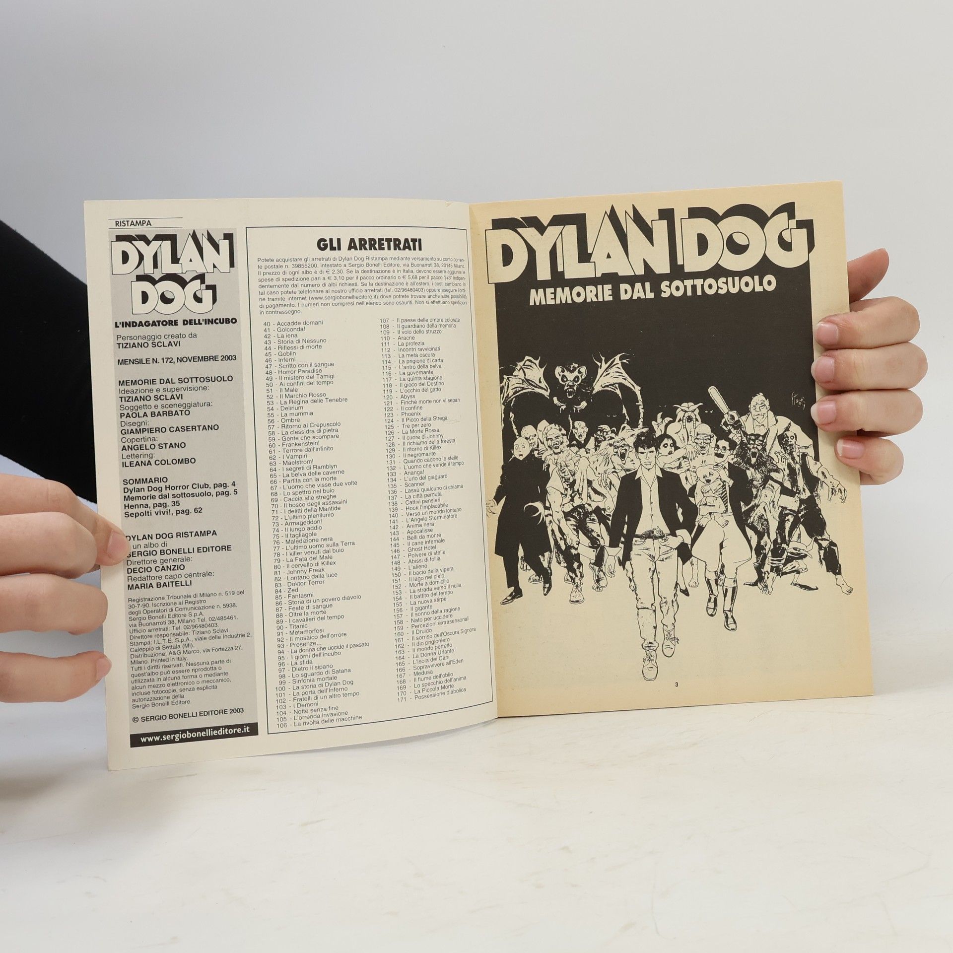 Tiziano Sclavi Dylan Dog 172. Memorie dal sottosuolo
