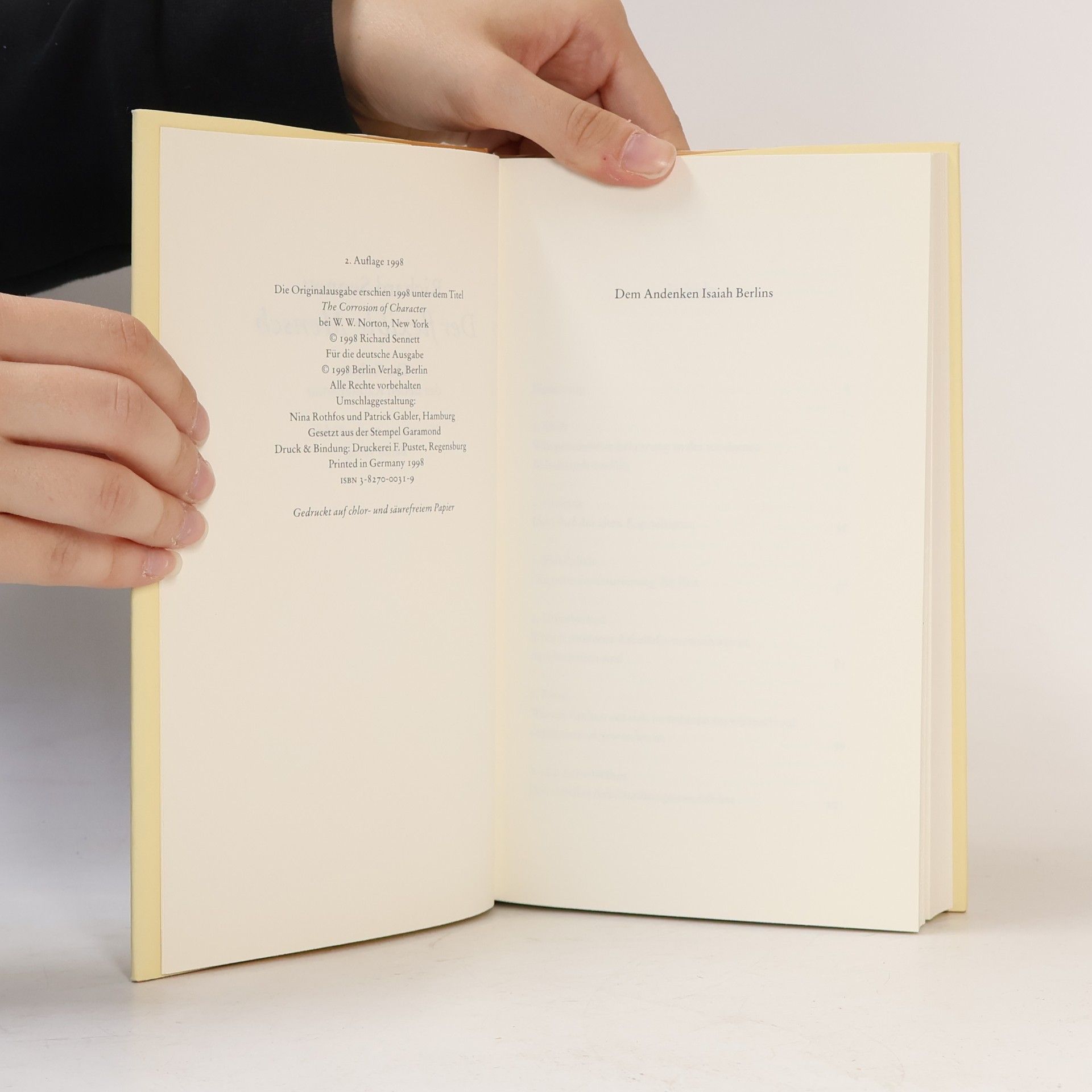 Richard Sennett Der flexible Mensch